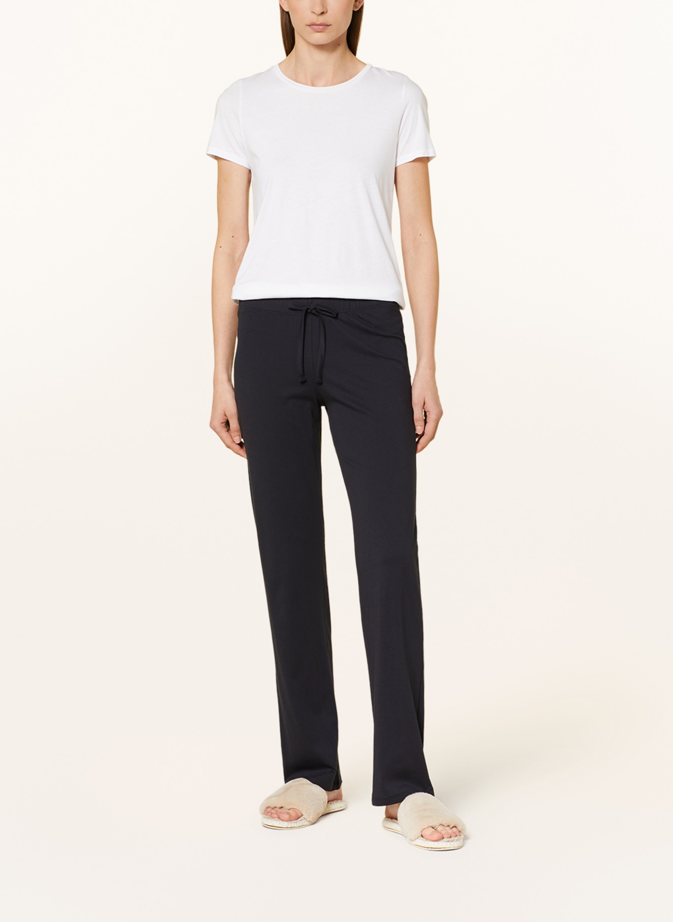 HANRO Loungebroek NATURAL WEAR: ZWART