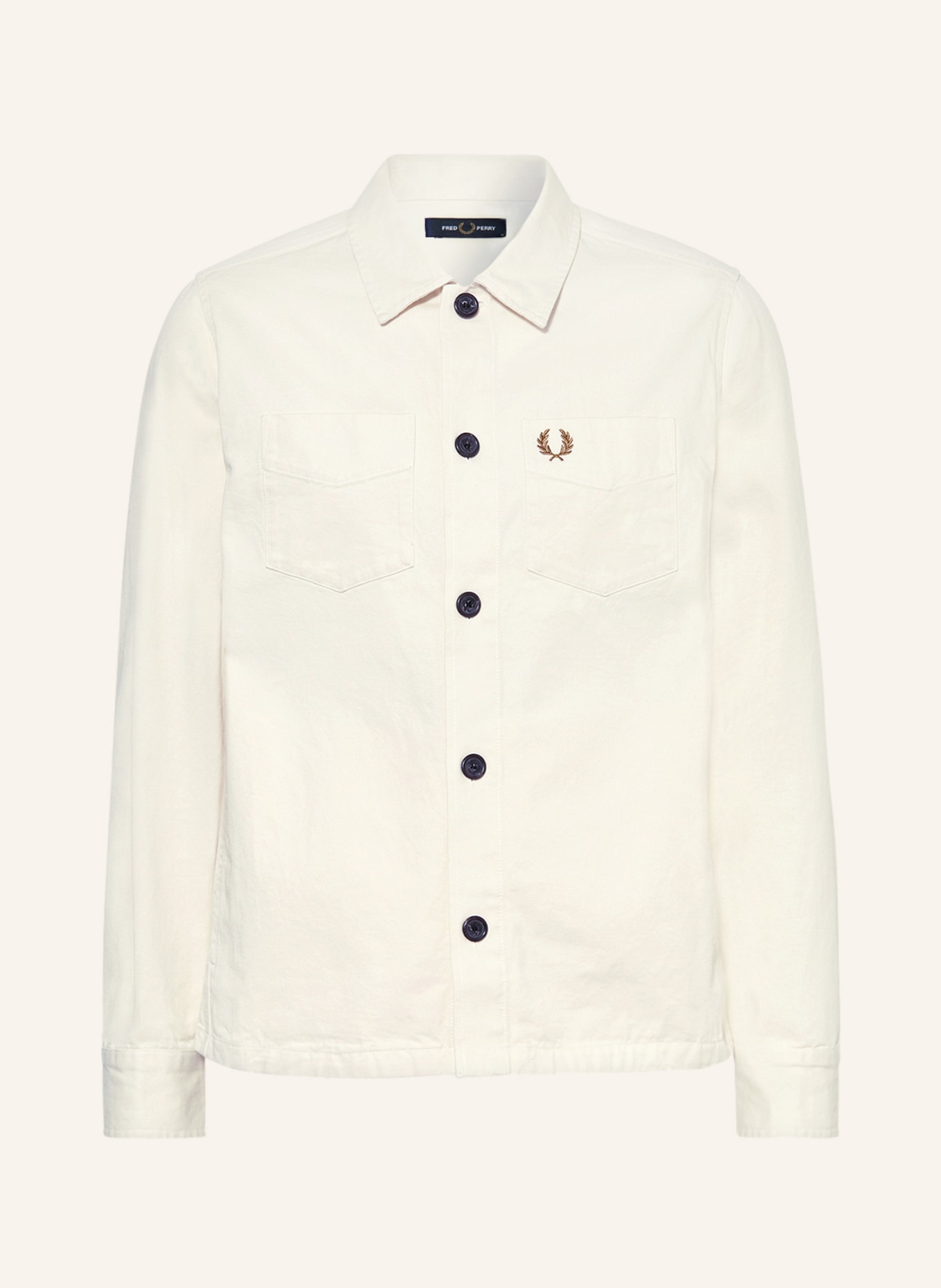 FRED PERRY Overshirt, Color: ECRU (Image 1)