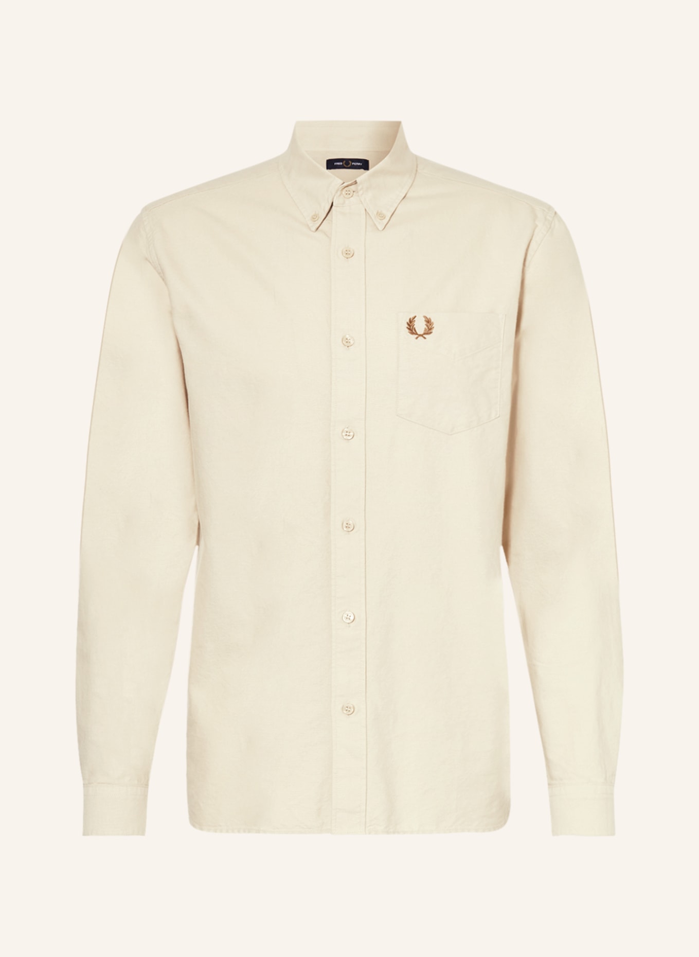 FRED PERRY Shirt regular fit, Color: LIGHT BROWN (Image 1)