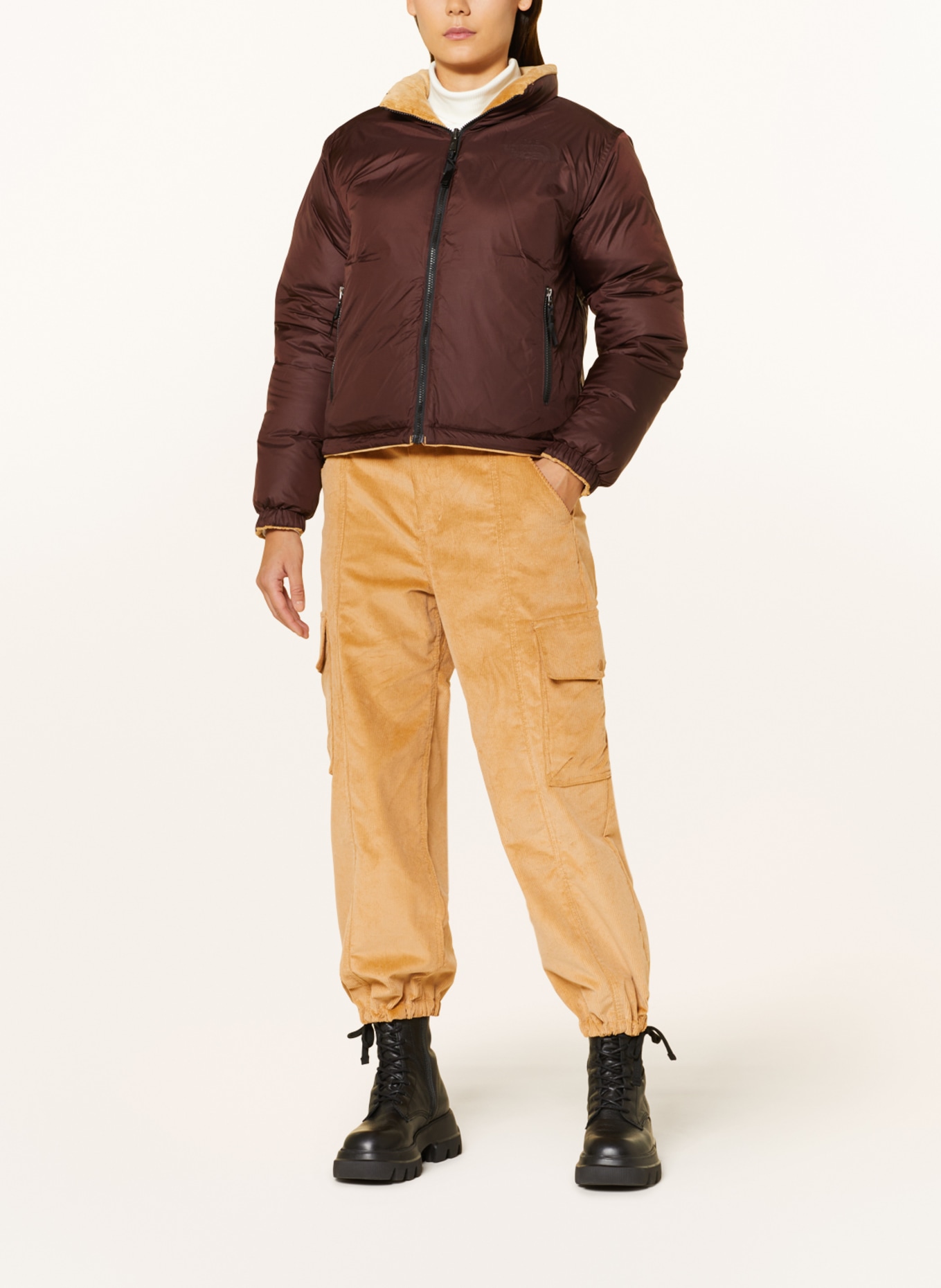 THE NORTH FACE Down jacket NUPTSE reversible, Color: CAMEL (Image 3)