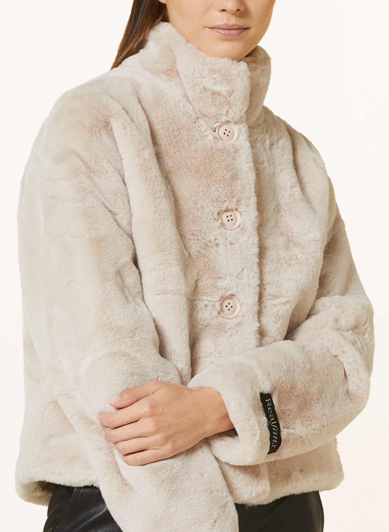 RINO & PELLE Faux fur jacket VIE, Color: ECRU (Image 4)