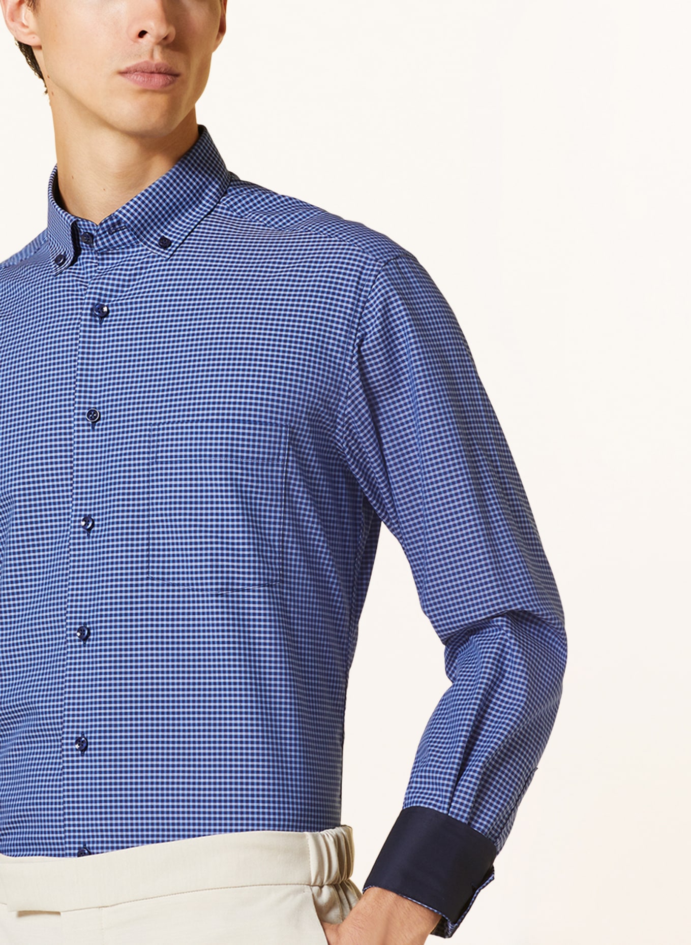 ETERNA Shirt modern fit, Color: DARK BLUE/ BLUE (Image 4)