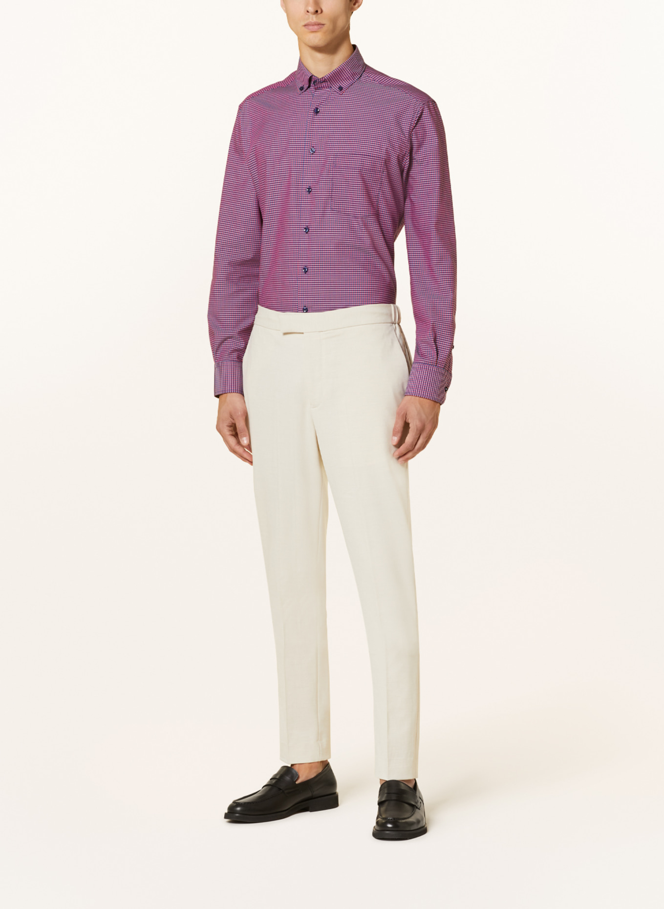 ETERNA Hemd Modern Fit, Farbe: PINK/ DUNKELBLAU (Bild 2)