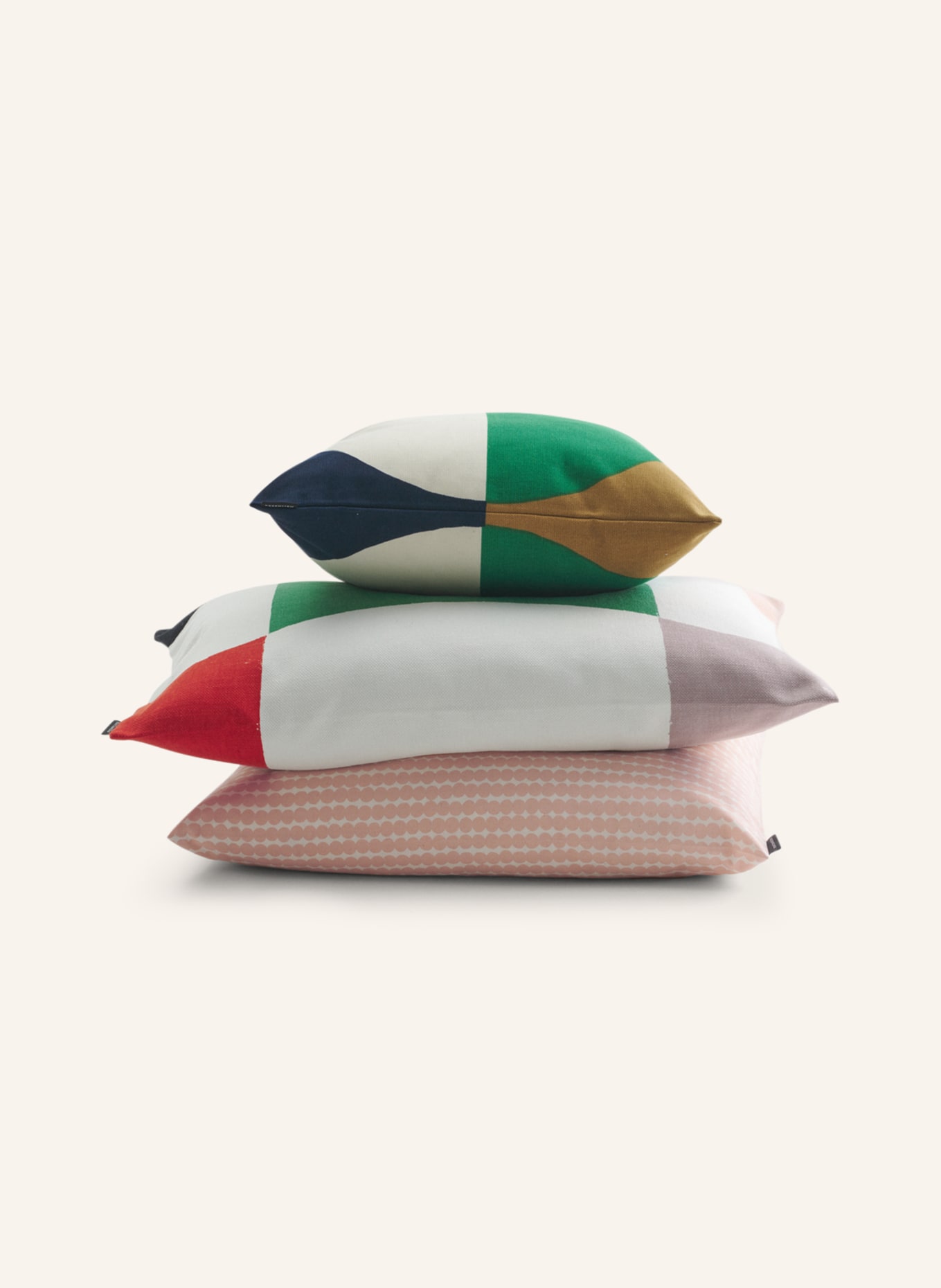 marimekko Decorative cushion cover MINI RÄSYMATTO, Color: CREAM/ LIGHT PINK (Image 2)