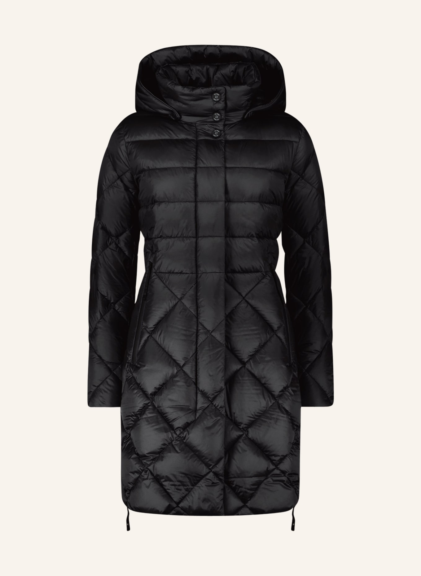 GIL BRET Quilted coat with removable hood, Color: BLACK (Image 1)