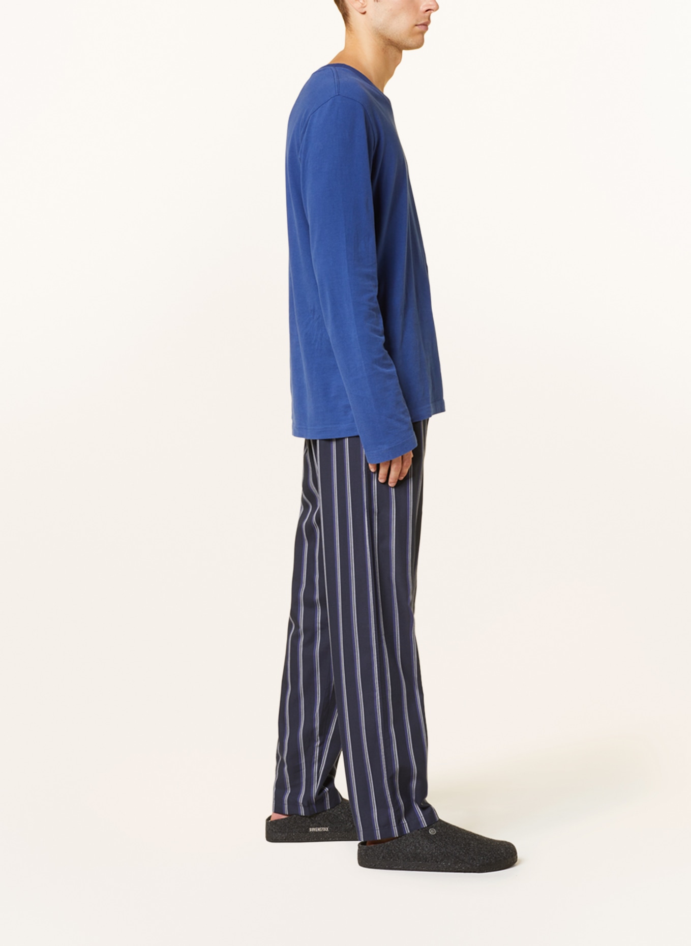 SCHIESSER Pajama pants MIX+RELAX, Color: DARK BLUE/ BLUE/ WHITE (Image 4)