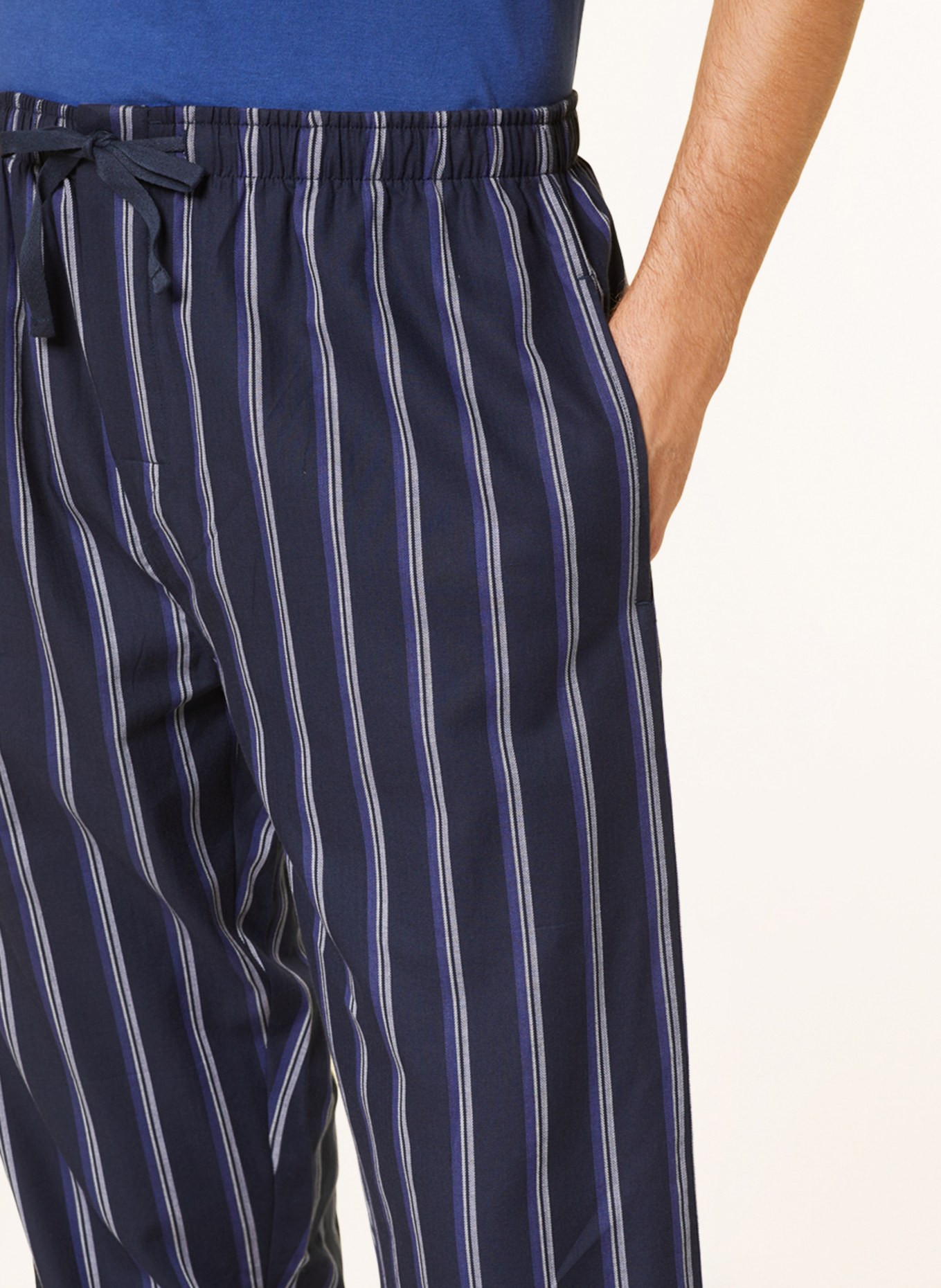 SCHIESSER Pajama pants MIX+RELAX, Color: DARK BLUE/ BLUE/ WHITE (Image 5)