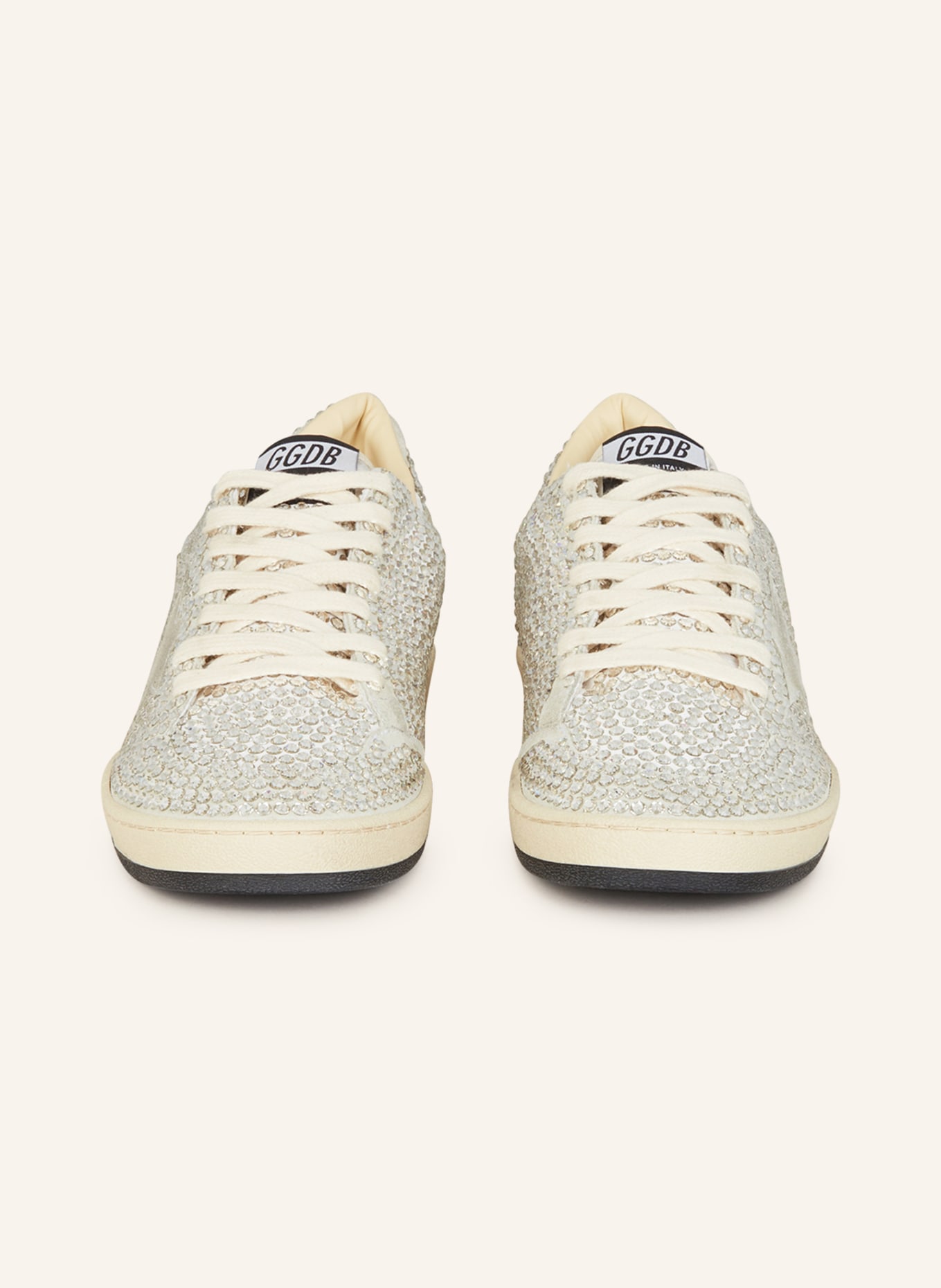 GOLDEN GOOSE Sneakers BALL STAR with decorative gems, Color: LIGHT GRAY (Image 3)