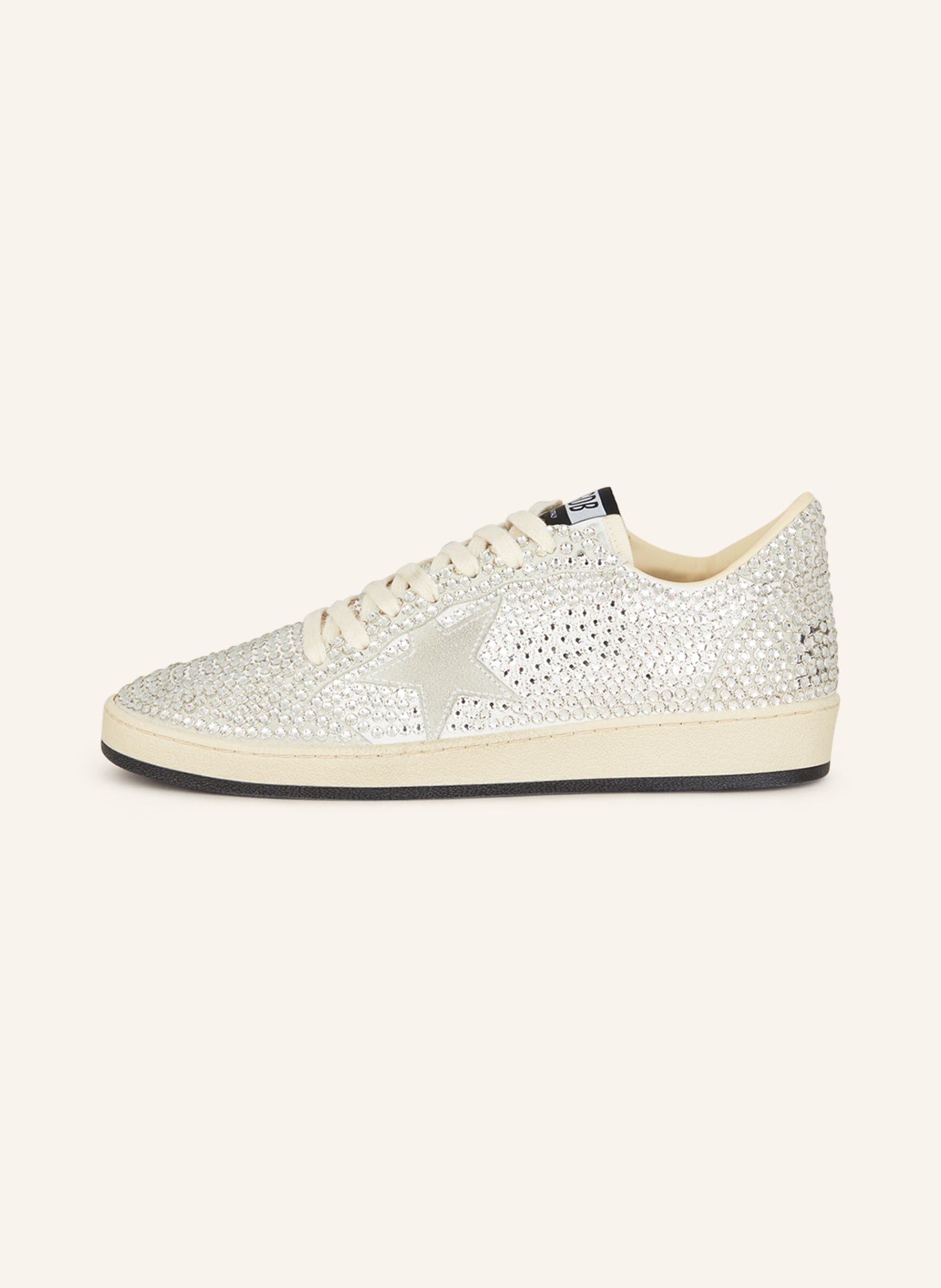 GOLDEN GOOSE Sneakers BALL STAR with decorative gems, Color: LIGHT GRAY (Image 4)