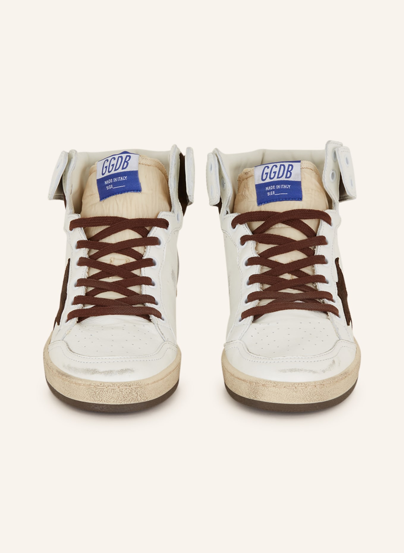 GOLDEN GOOSE Hightop-Sneaker SKY STAR, Farbe: WEISS/ DUNKELBRAUN (Bild 3)