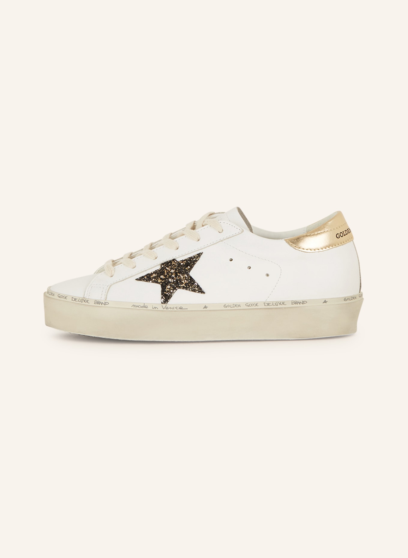 GOLDEN GOOSE Sneakers HI STAR with sequins, Color: WHITE (Image 4)