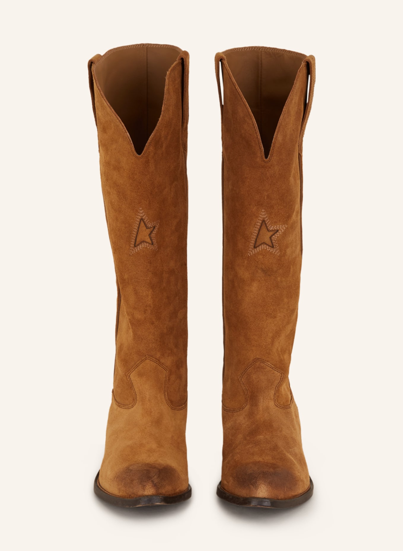 GOLDEN GOOSE Cowboy boots WISH STAR, Color: CAMEL (Image 3)