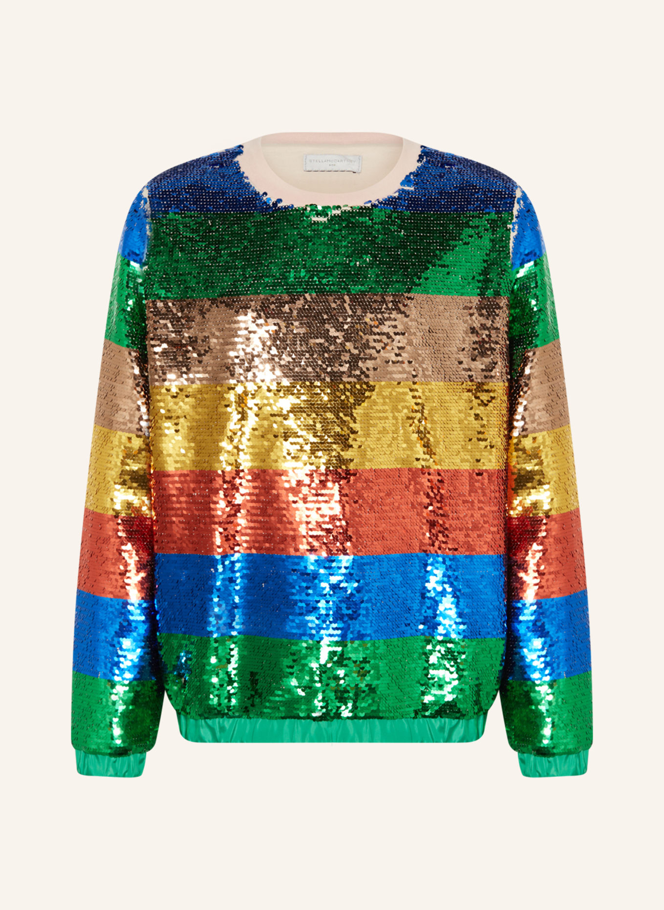 STELLA McCARTNEY KIDS Sweatshirt mit Pailletten, Farbe: BLAU/ GRÜN/ GOLD (Bild 1)