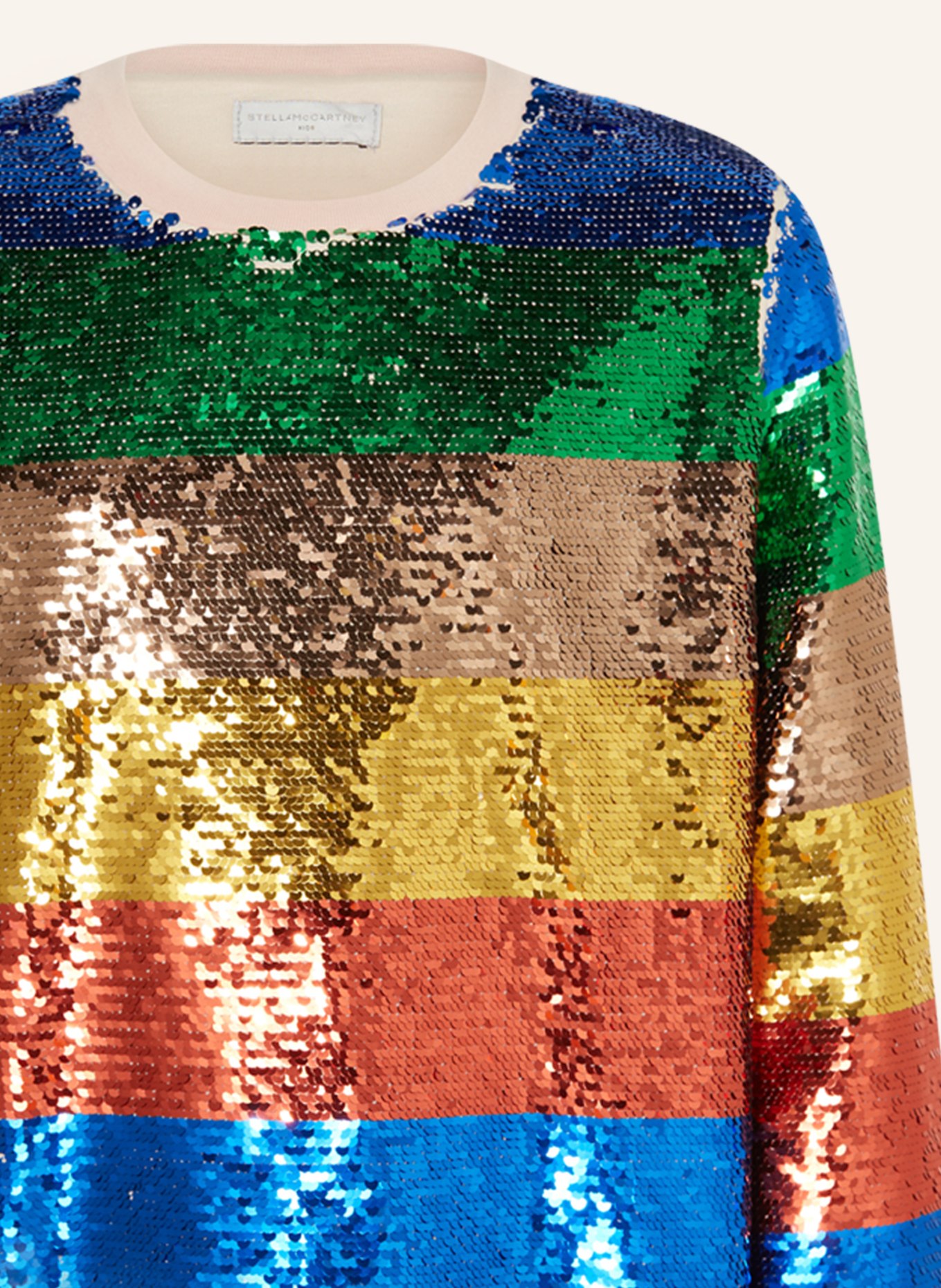 STELLA McCARTNEY KIDS Sweatshirt mit Pailletten, Farbe: BLAU/ GRÜN/ GOLD (Bild 3)