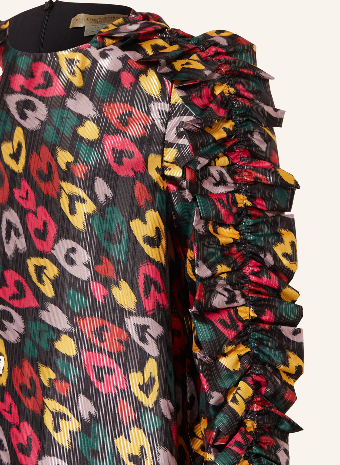 STELLA McCARTNEY KIDS Kleid mit Rüschen, Farbe: 930AG BLACK/SILVER (Bild 3)