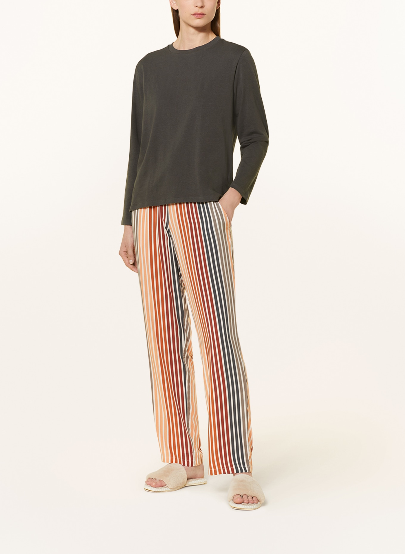 SCHIESSER Koszulka od piżamy MIX+RELAX, Kolor: CIEMNOBRĄZOWY (Obrazek 2)