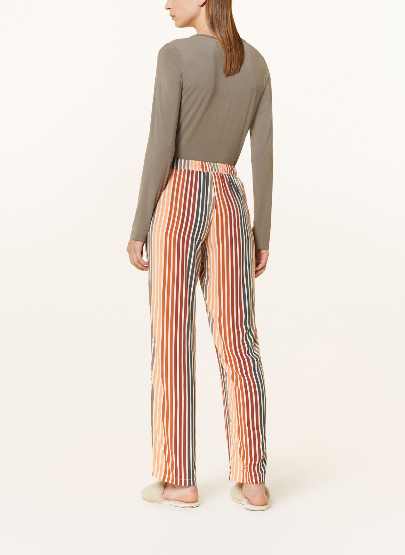 SCHIESSER Pajama pants MIX+RELAX, Color: LIGHT ORANGE/ GRAY/ DARK GRAY (Image 3)