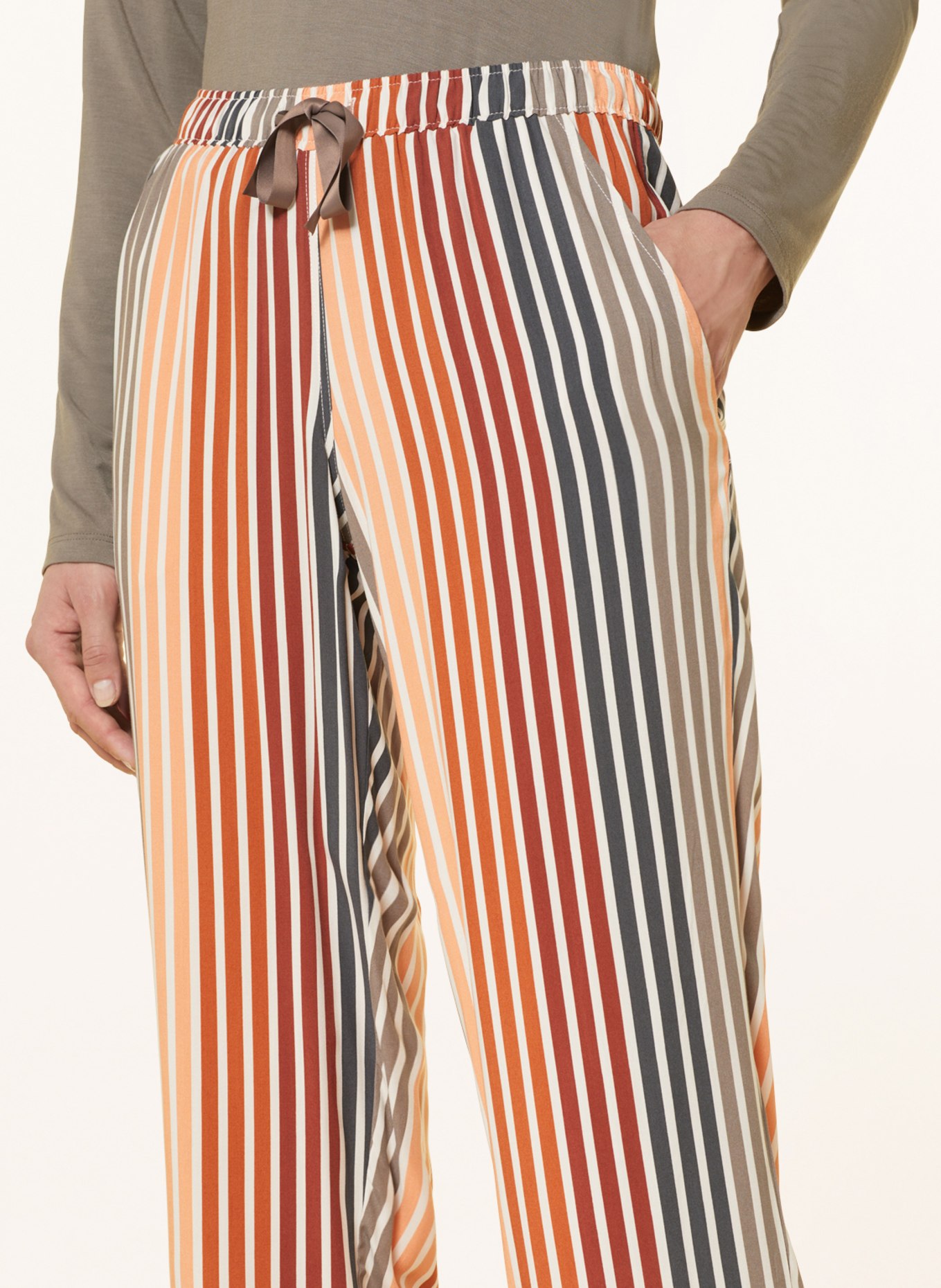 SCHIESSER Pajama pants MIX+RELAX, Color: LIGHT ORANGE/ GRAY/ DARK GRAY (Image 5)