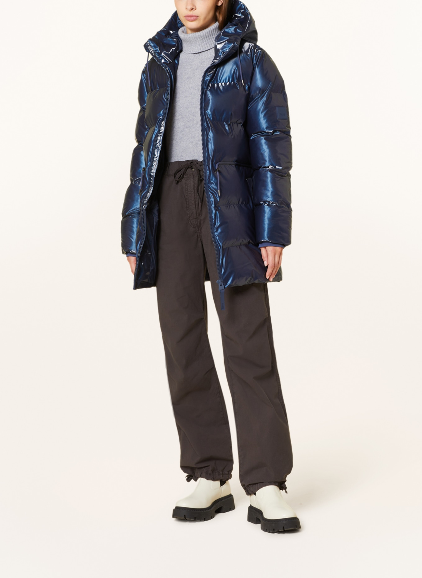 RAINS Quilted jacket ALTA PUFFER PARKA, Color: BLUE (Image 2)
