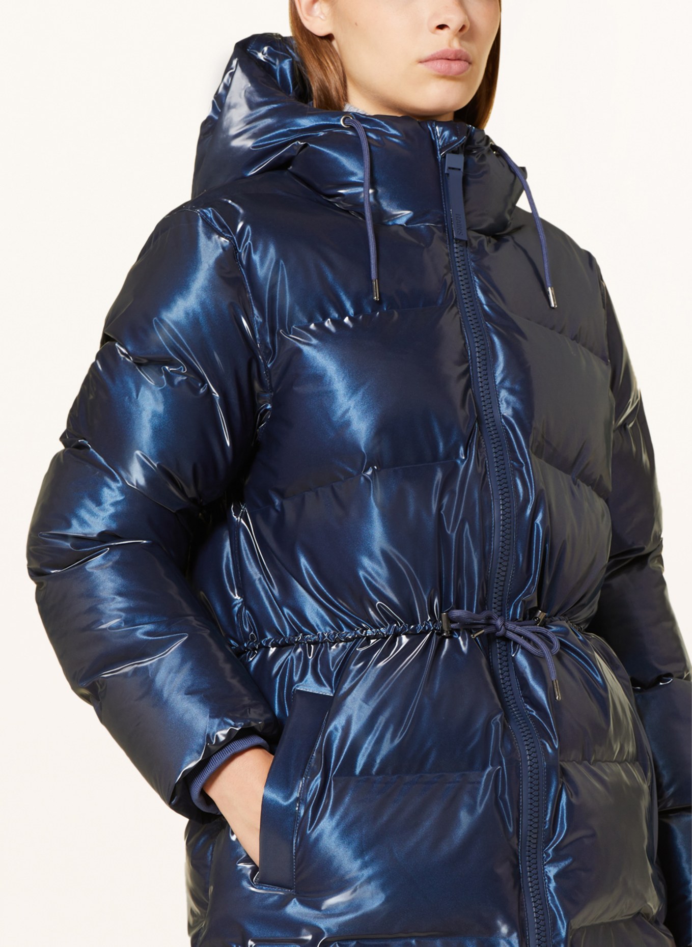 RAINS Quilted jacket ALTA PUFFER PARKA, Color: BLUE (Image 5)