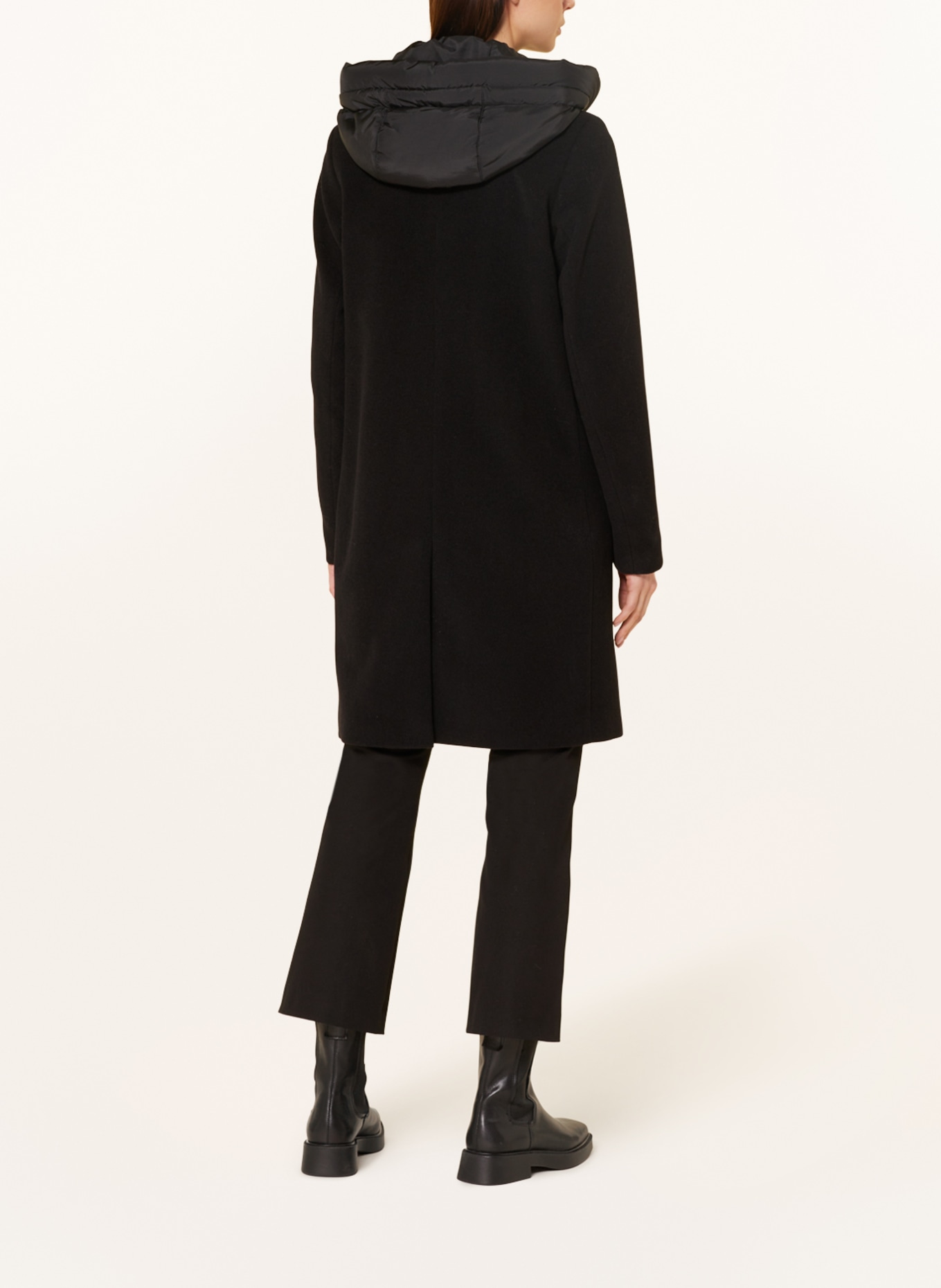 CINQUE Coat CIMIRACLE with detachable trim, Color: BLACK (Image 3)