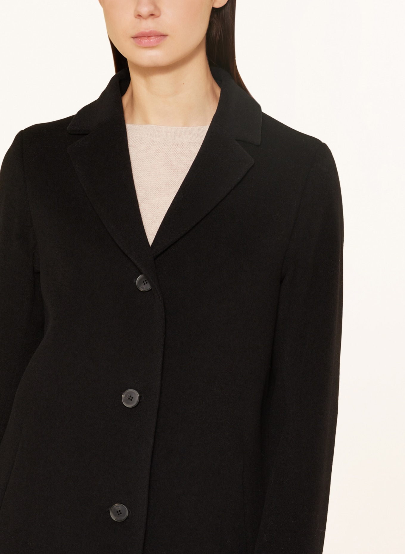 CINQUE Coat CIMIRACLE with detachable trim, Color: BLACK (Image 6)