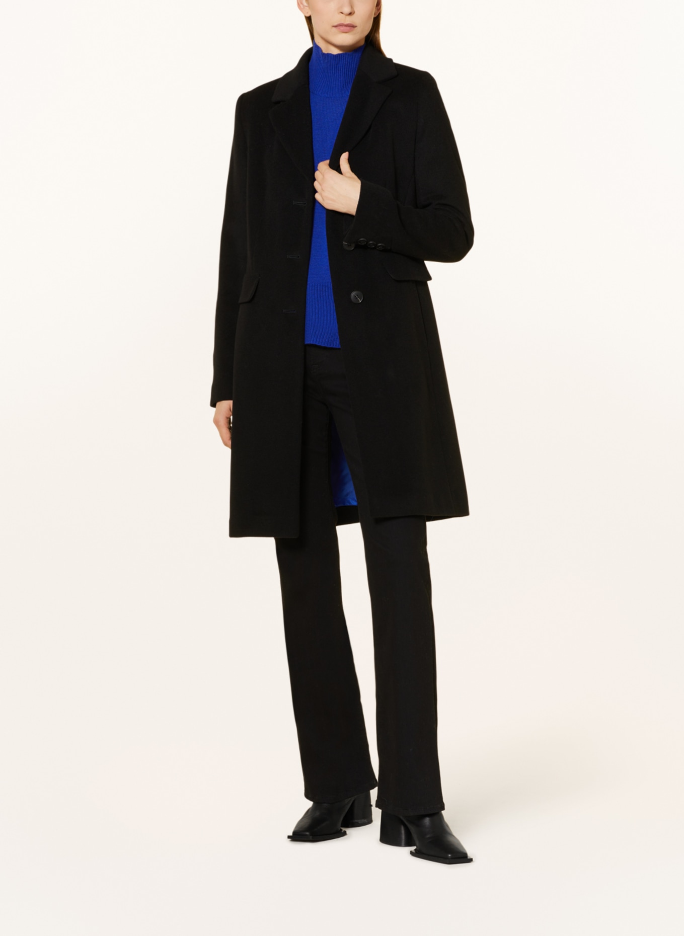 FUCHS SCHMITT Wool coat, Color: BLACK (Image 2)