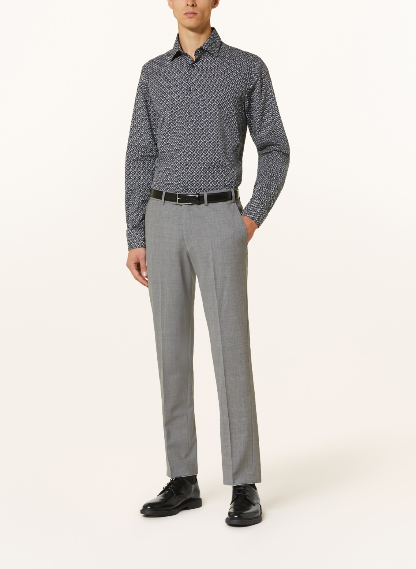 seidensticker Shirt shaped fit, Color: BLACK/ WHITE/ GRAY (Image 2)