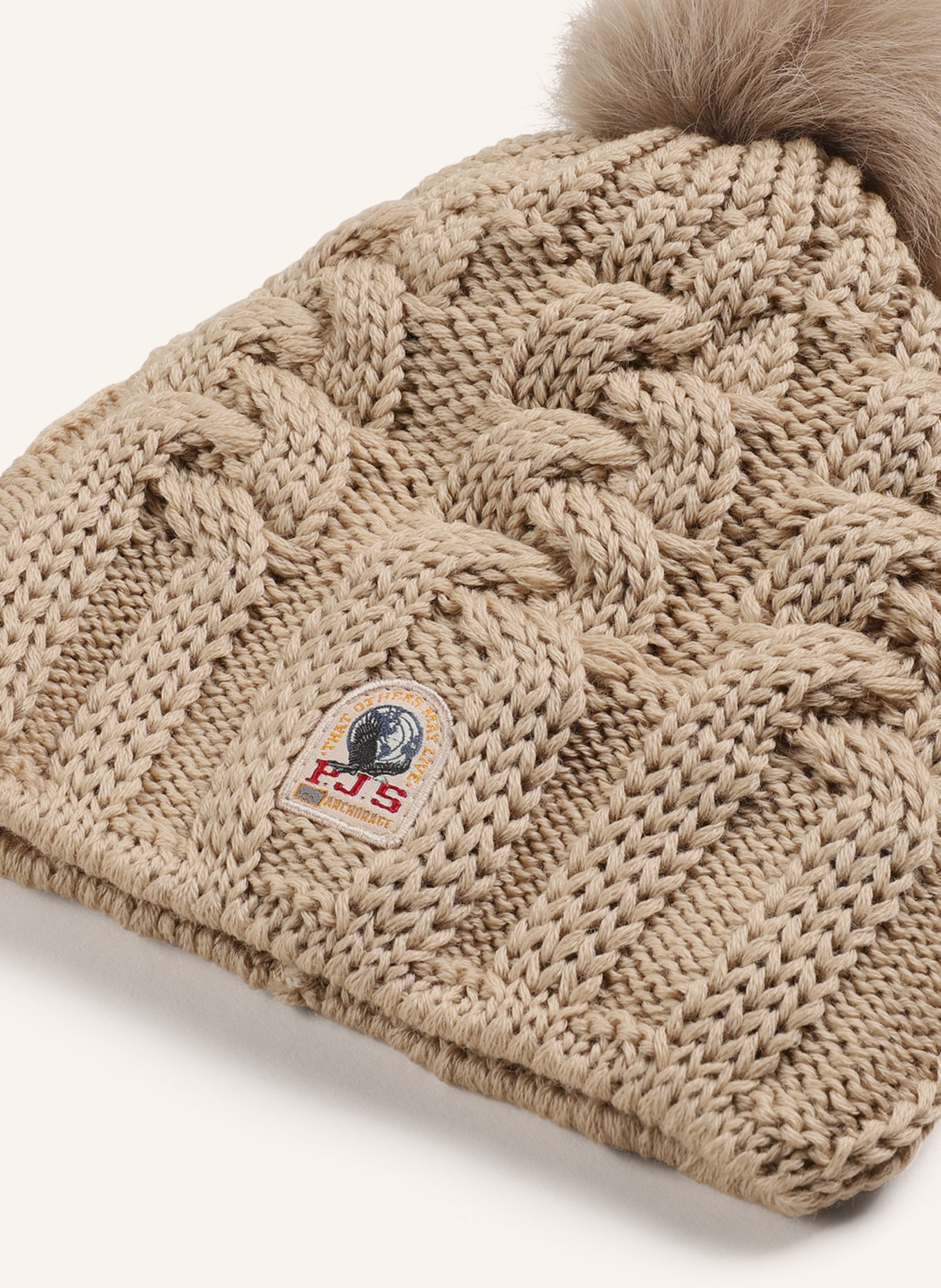 PARAJUMPERS Beanie CABLE HAT, Color: LIGHT BROWN (Image 2)