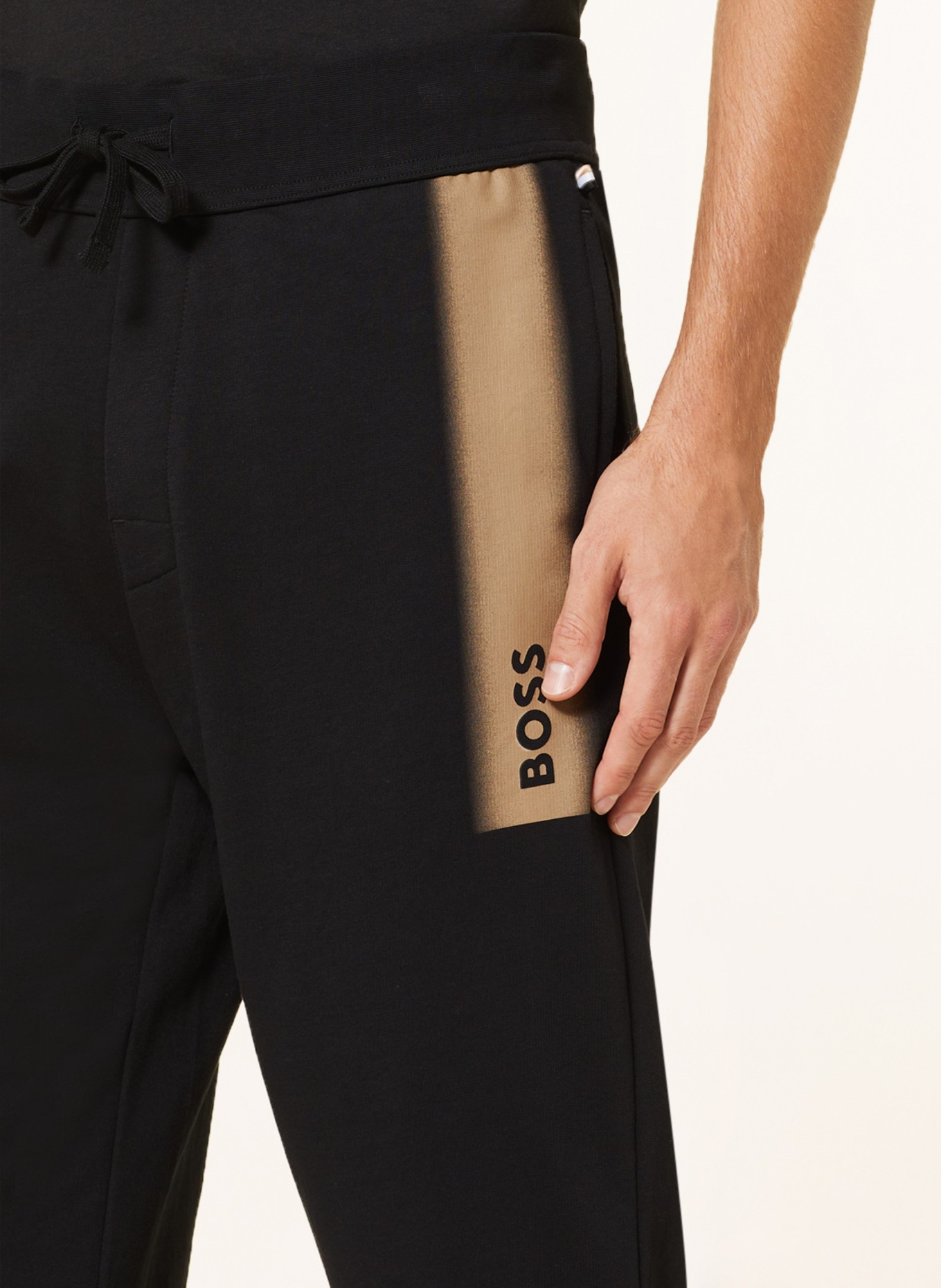 BOSS Lounge pants AUTHENTIC, Color: BLACK/ LIGHT BROWN (Image 5)