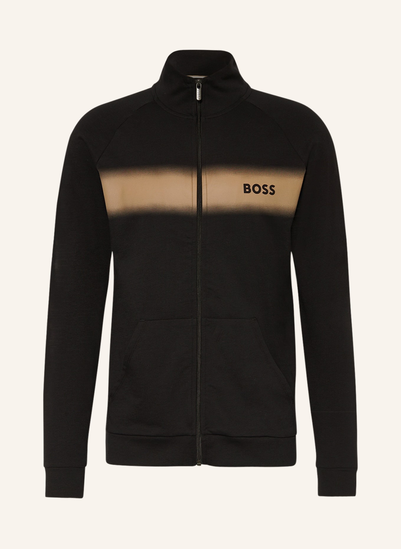 BOSS Lounge jacket, Color: BLACK/ TAUPE (Image 1)