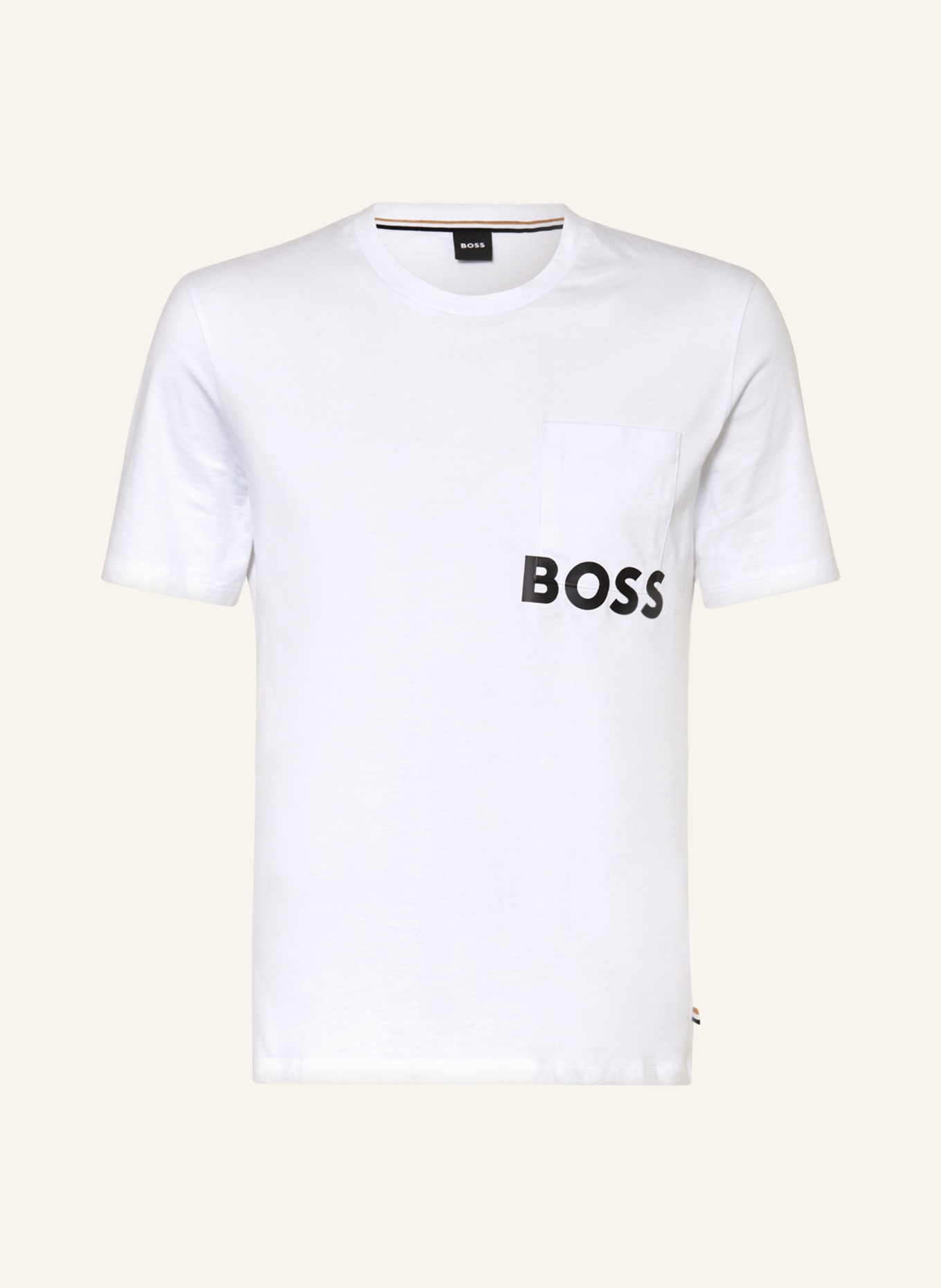 BOSS T-Shirt, Farbe: WEISS/ SCHWARZ (Bild 1)