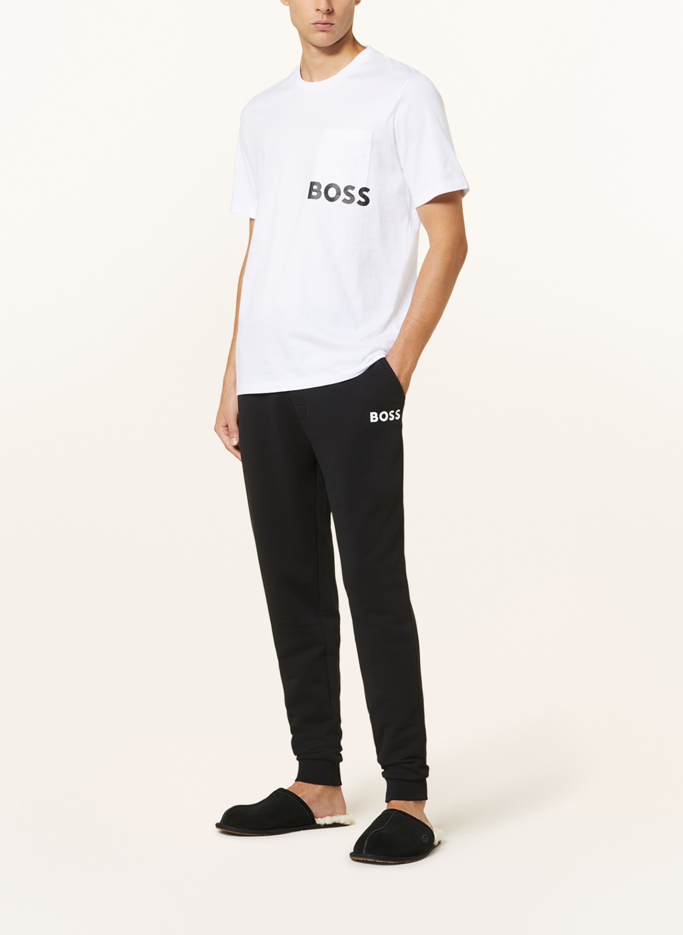 BOSS T-shirt, Color: WHITE/ BLACK (Image 2)