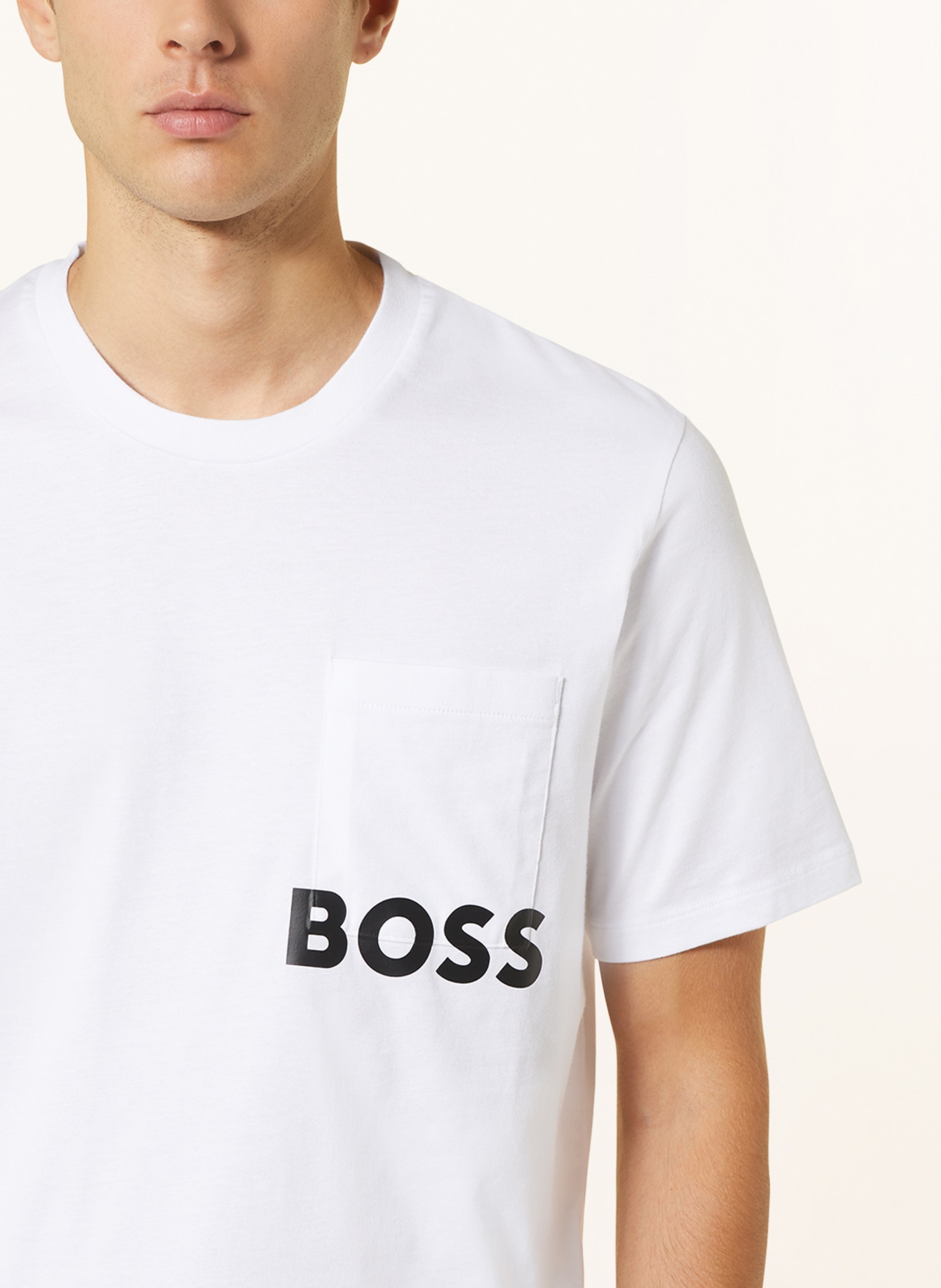 BOSS T-shirt, Color: WHITE/ BLACK (Image 4)