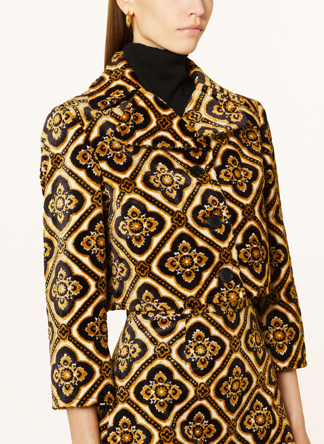 ETRO Jacquard jacket, Color: BLACK/ LIGHT BROWN/ WHITE (Image 4)