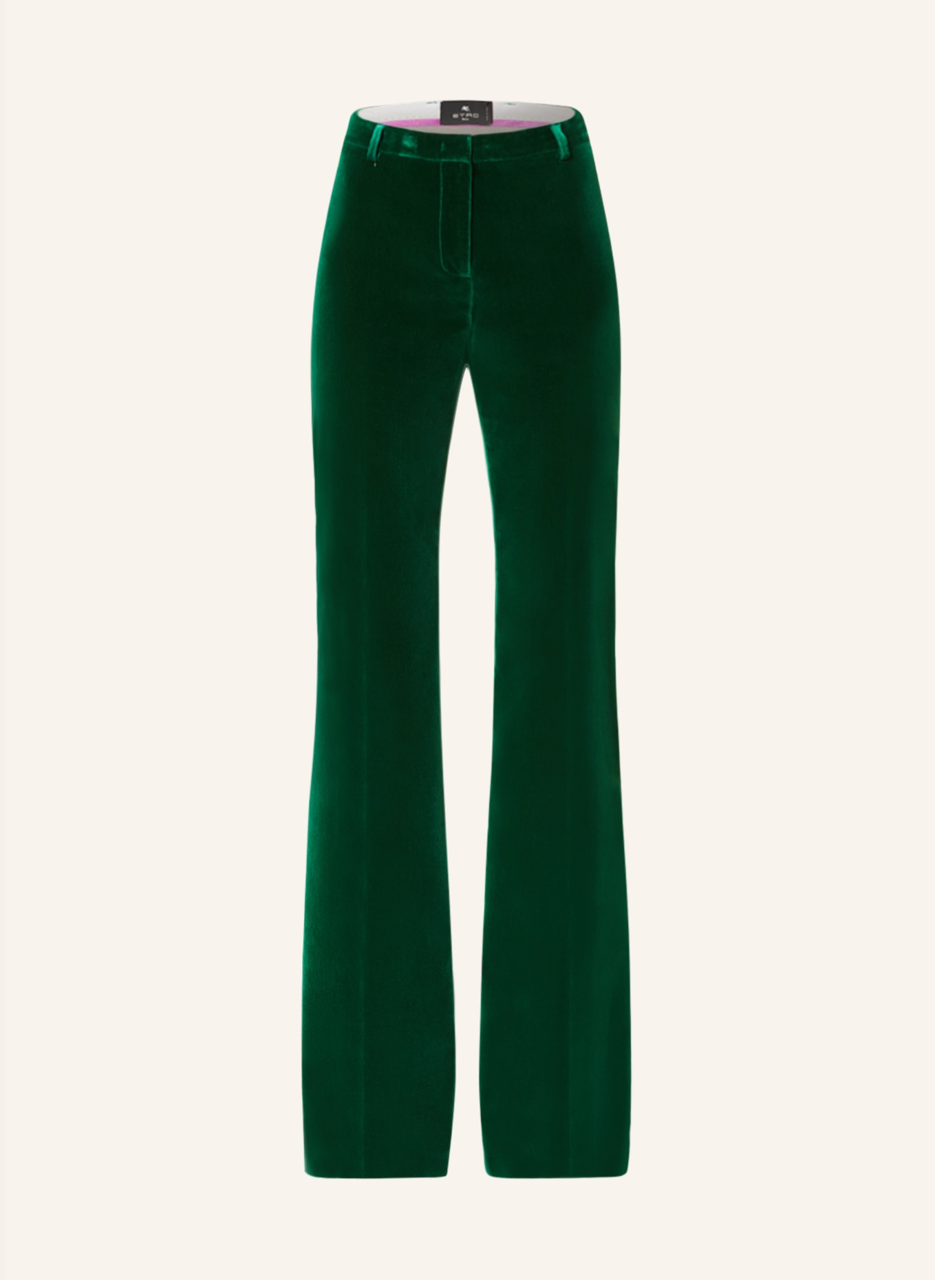 ETRO Velvet pants, Color: GREEN (Image 1)