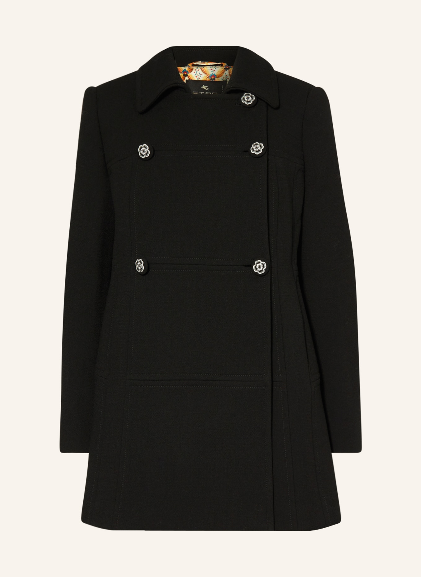 ETRO Wool coat, Color: BLACK (Image 1)