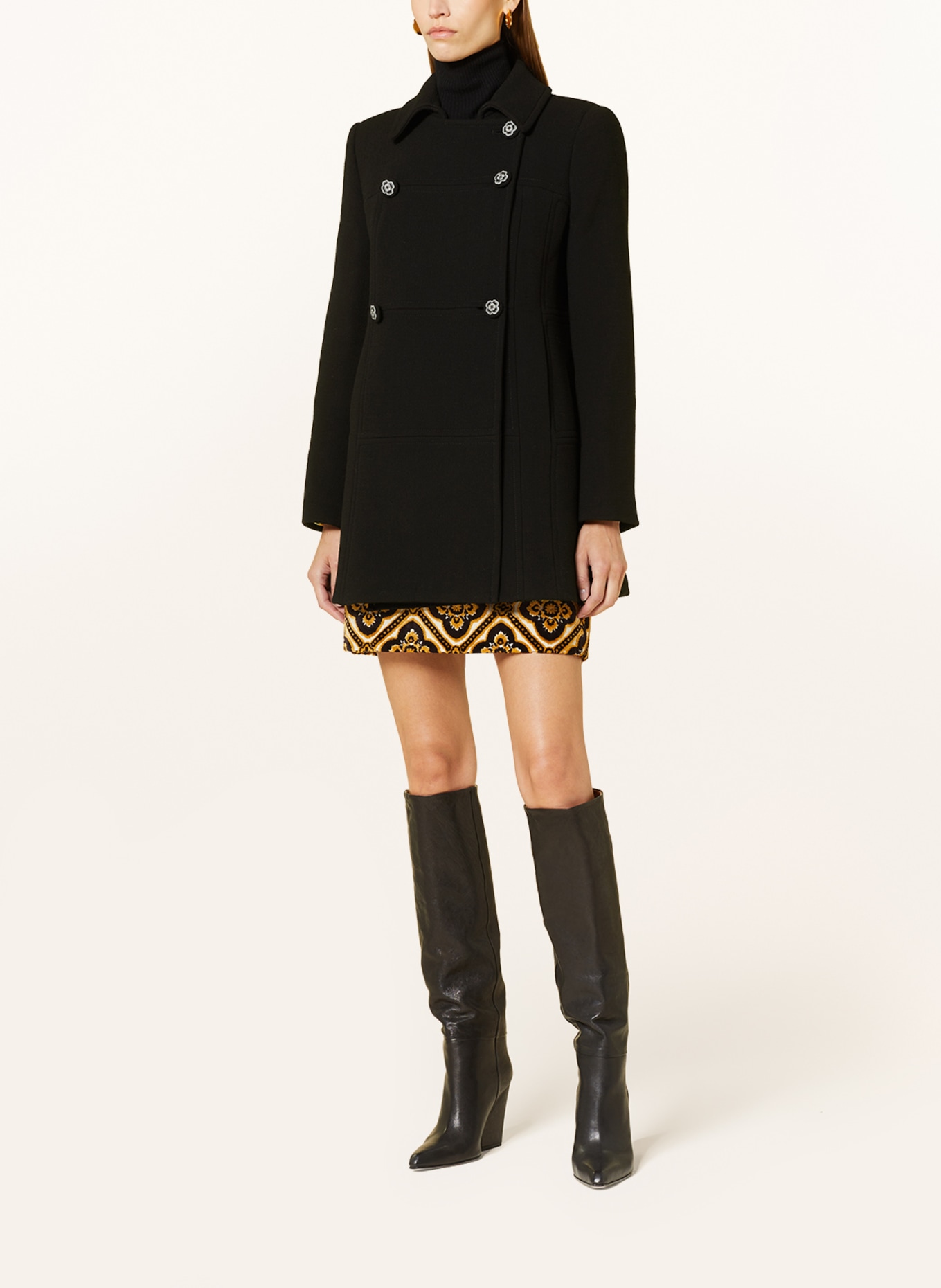 ETRO Wool coat, Color: BLACK (Image 2)