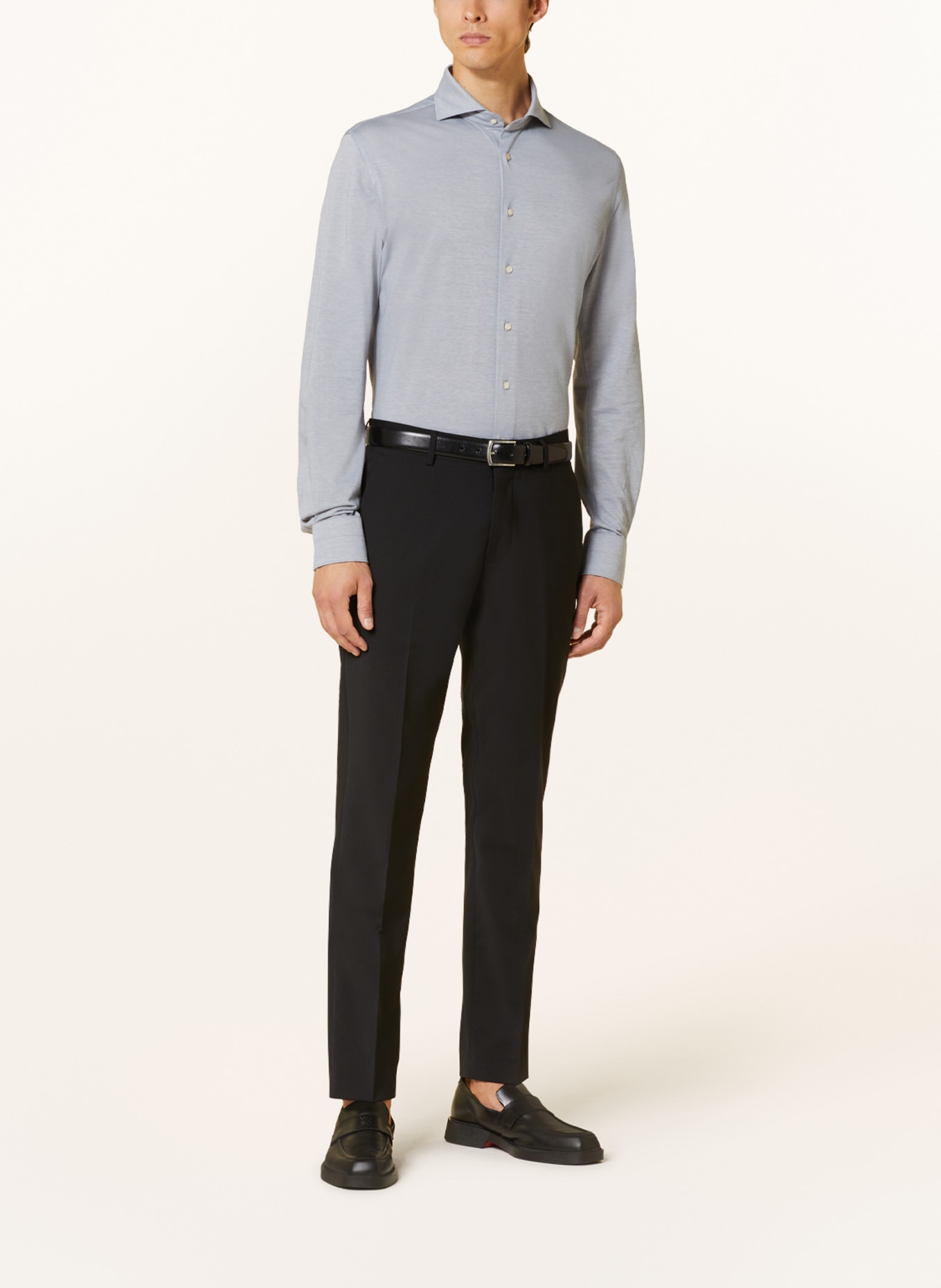 PROFUOMO Jerseyhemd Slim Fit, Farbe: BLAUGRAU (Bild 2)