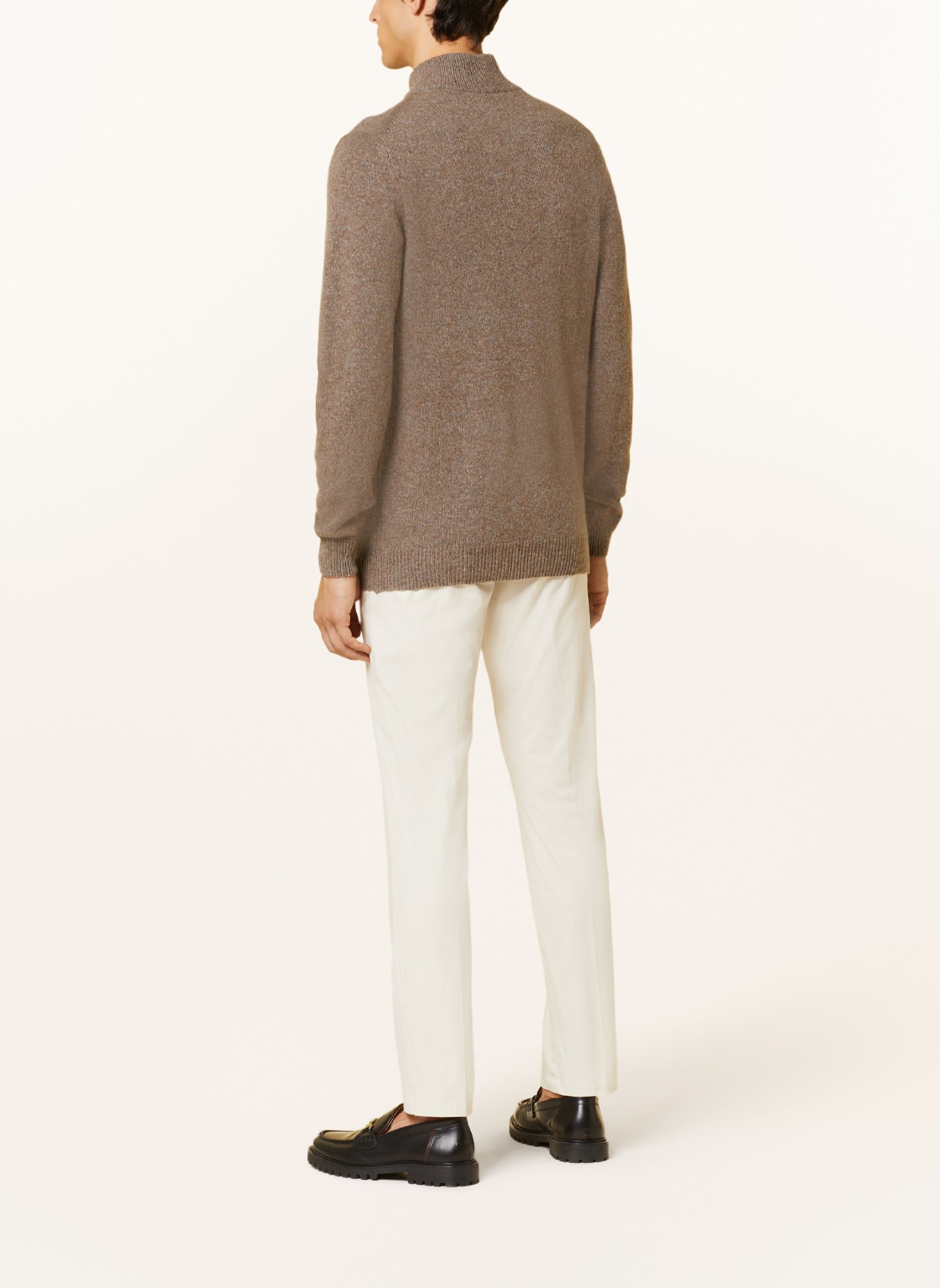 PROFUOMO Half-zip sweater, Color: TAUPE (Image 3)