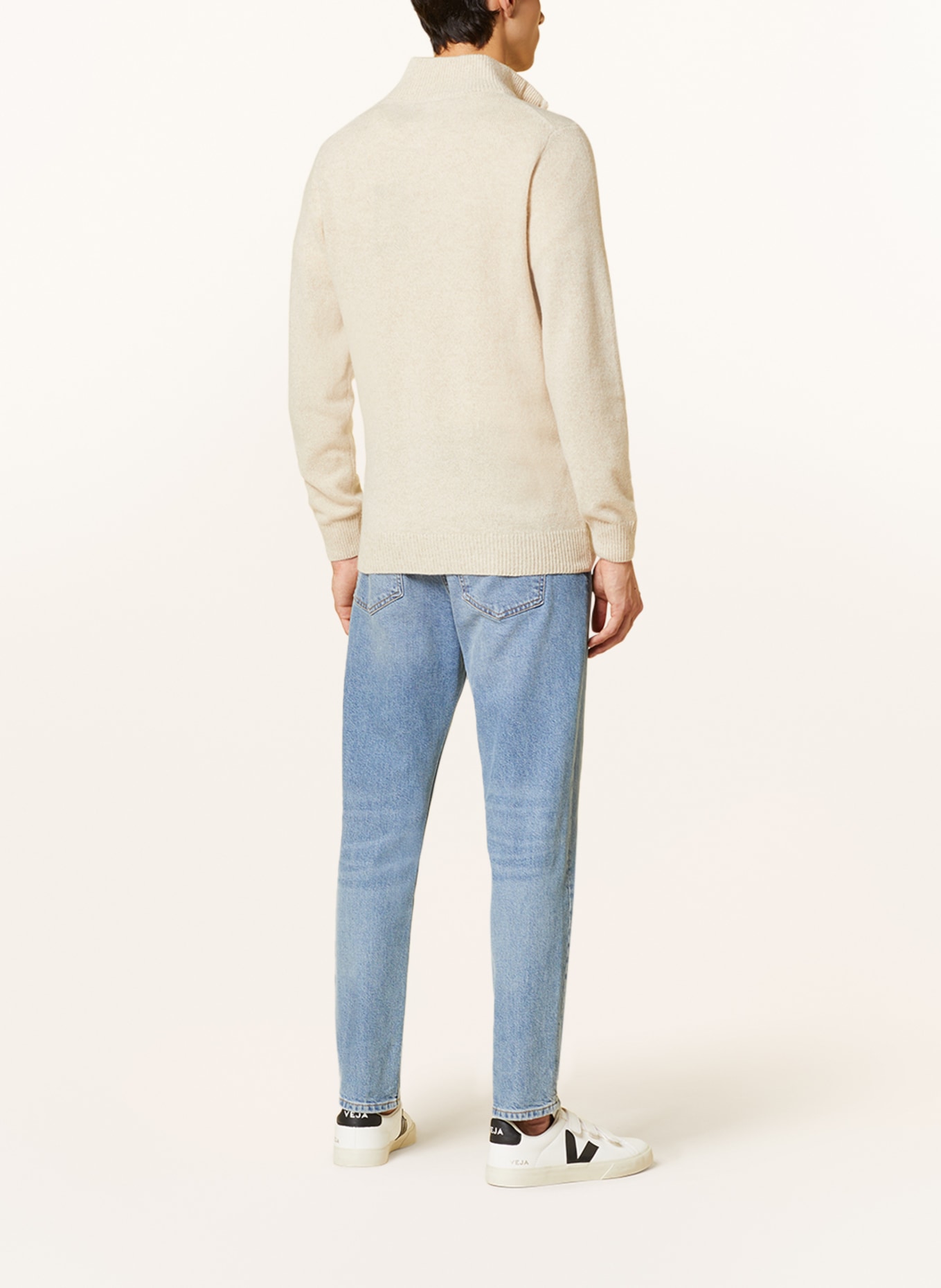PROFUOMO Half-zip sweater, Color: ECRU (Image 3)