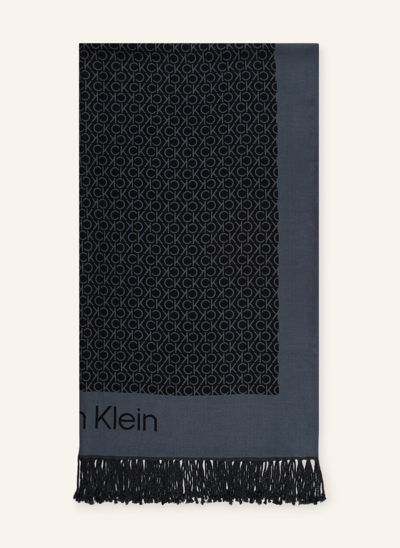 Calvin Klein Scarf, Color: BLACK/ GRAY (Image 1)
