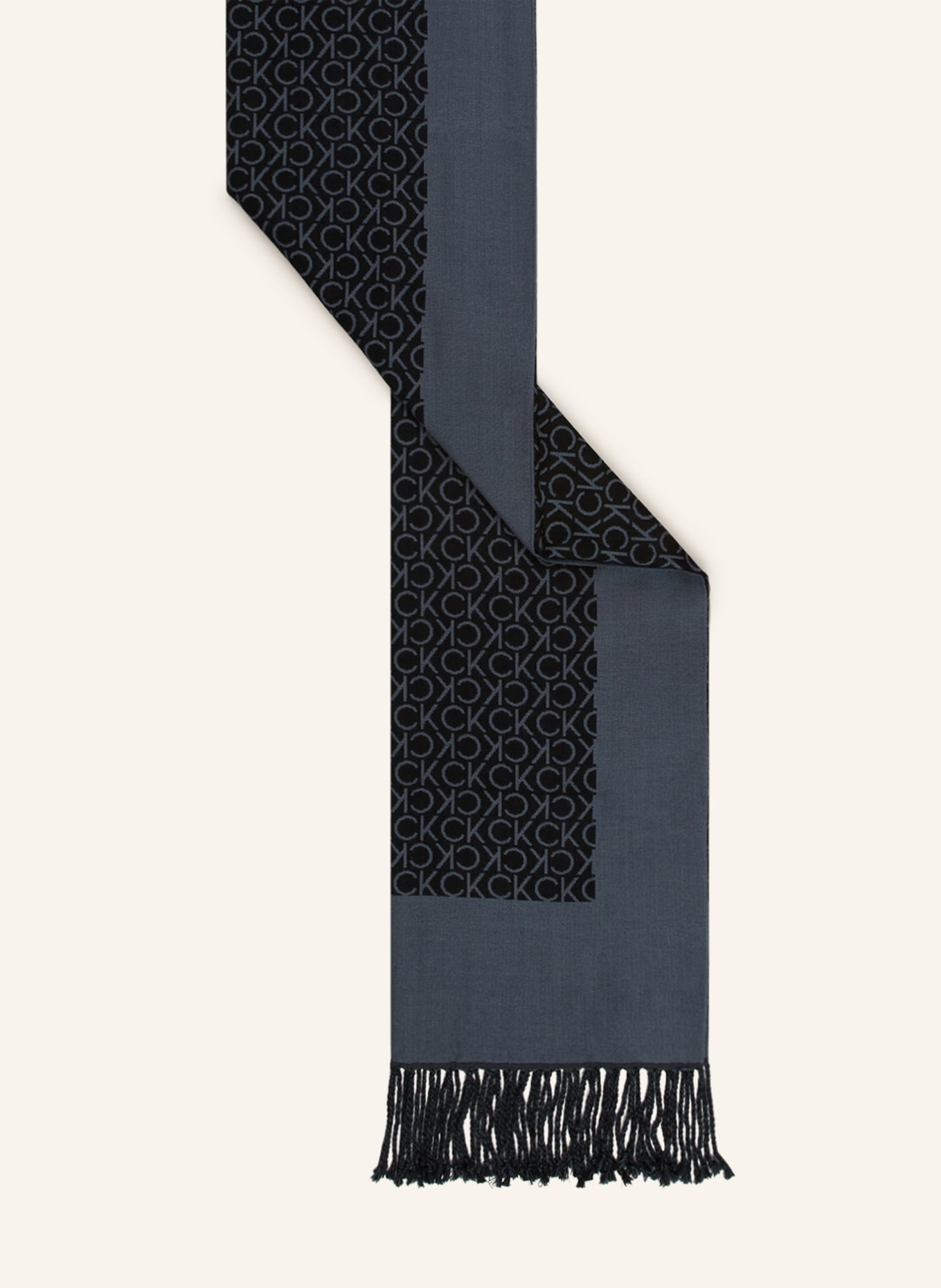 Calvin Klein Scarf, Color: BLACK/ GRAY (Image 2)