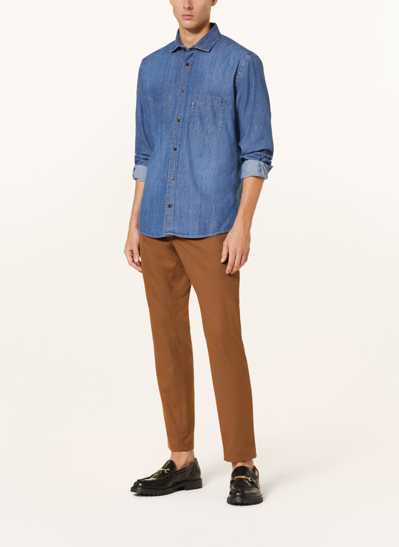 OLYMP Koszula jeansowa casual fit, Kolor: NIEBIESKI (Obrazek 2)