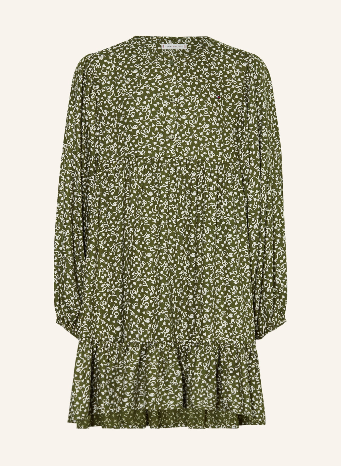 TOMMY HILFIGER Kleid, Farbe: OLIV/ WEISS (Bild 1)