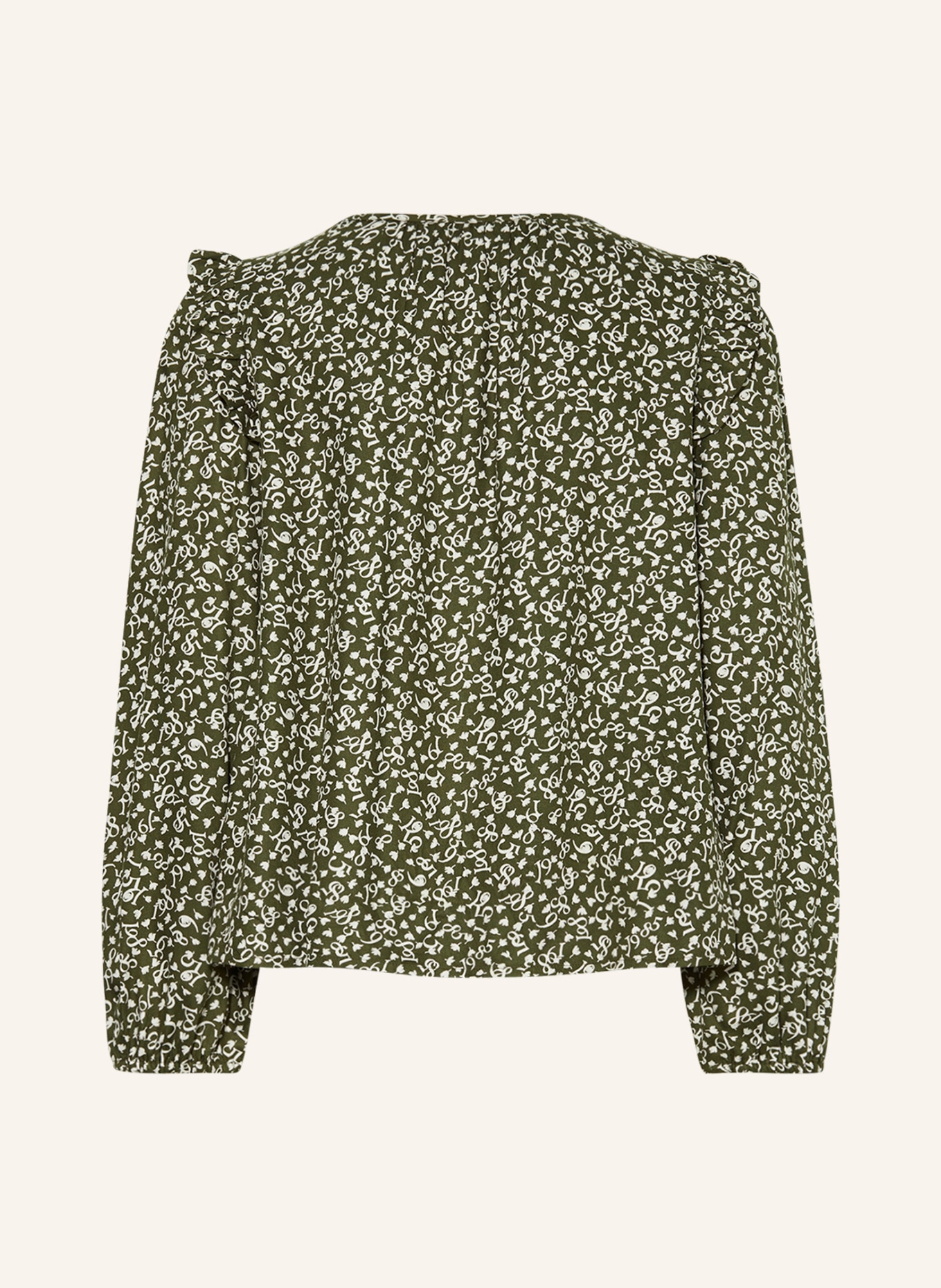 TOMMY HILFIGER Blusenshirt, Farbe: OLIV/ WEISS (Bild 2)