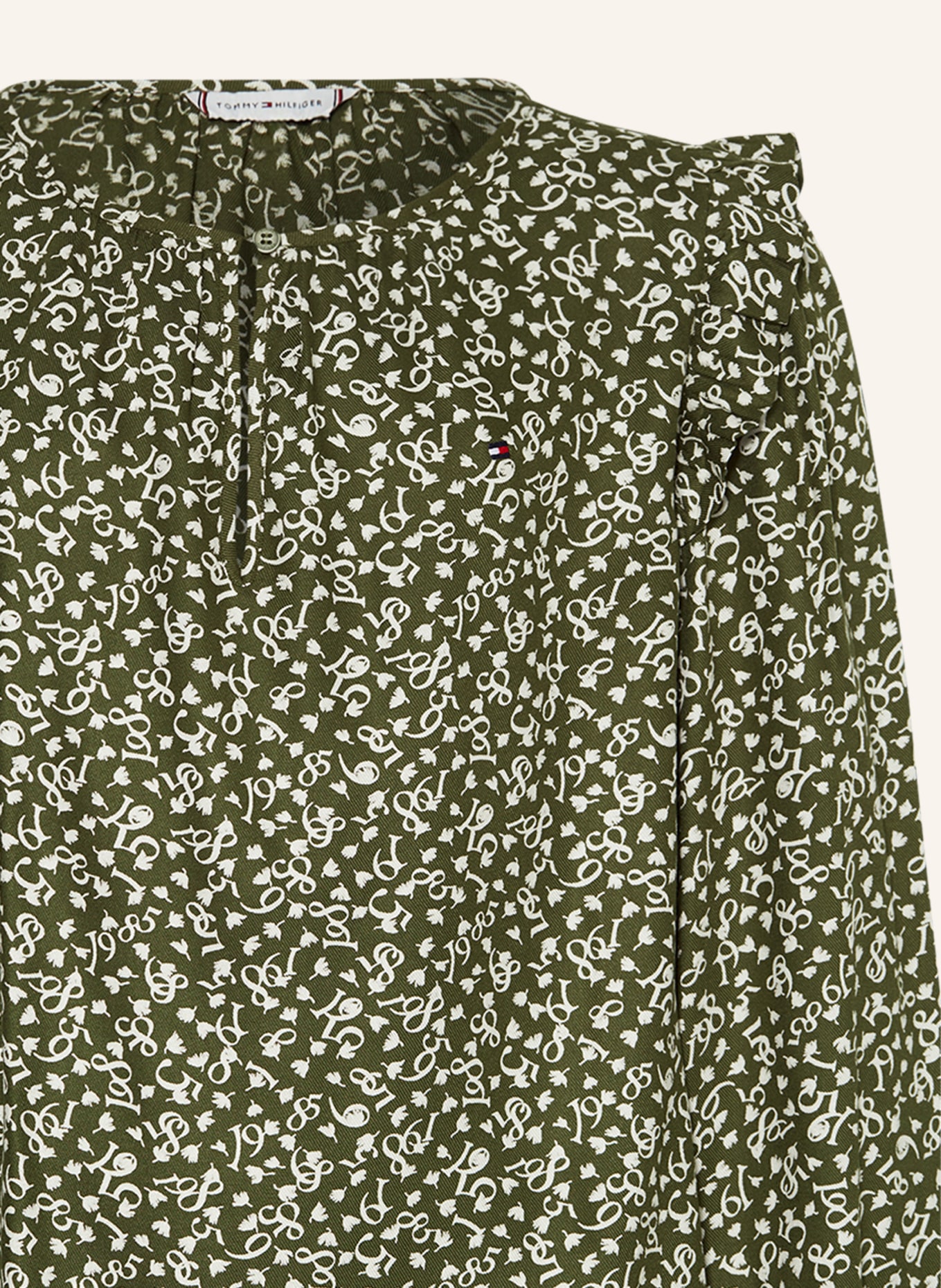 TOMMY HILFIGER Blusenshirt, Farbe: OLIV/ WEISS (Bild 3)