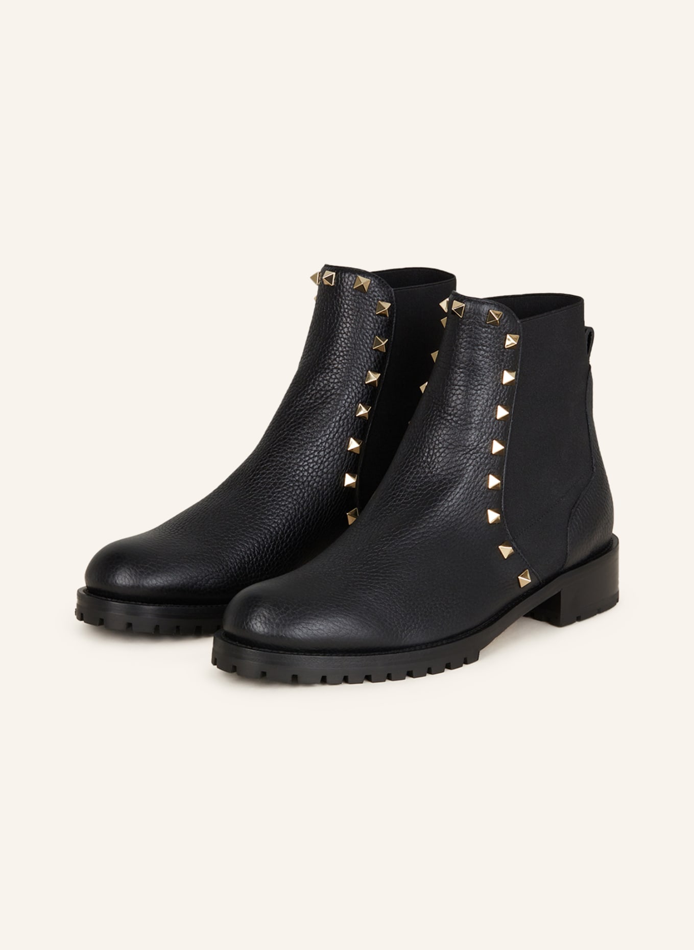 VALENTINO GARAVANI Chelsea boots ROCKSTUD with rivets, Color: BLACK (Image 1)