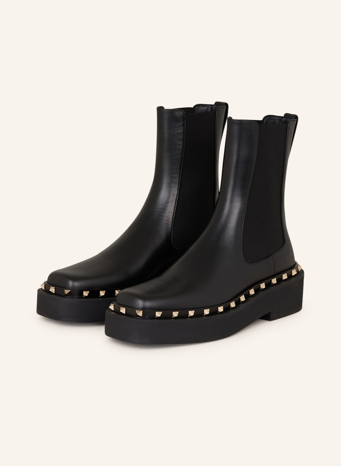 VALENTINO GARAVANI Biker Boots ROCKSTUD M-WAY, Barva: ČERNÁ (Obrázek 1)