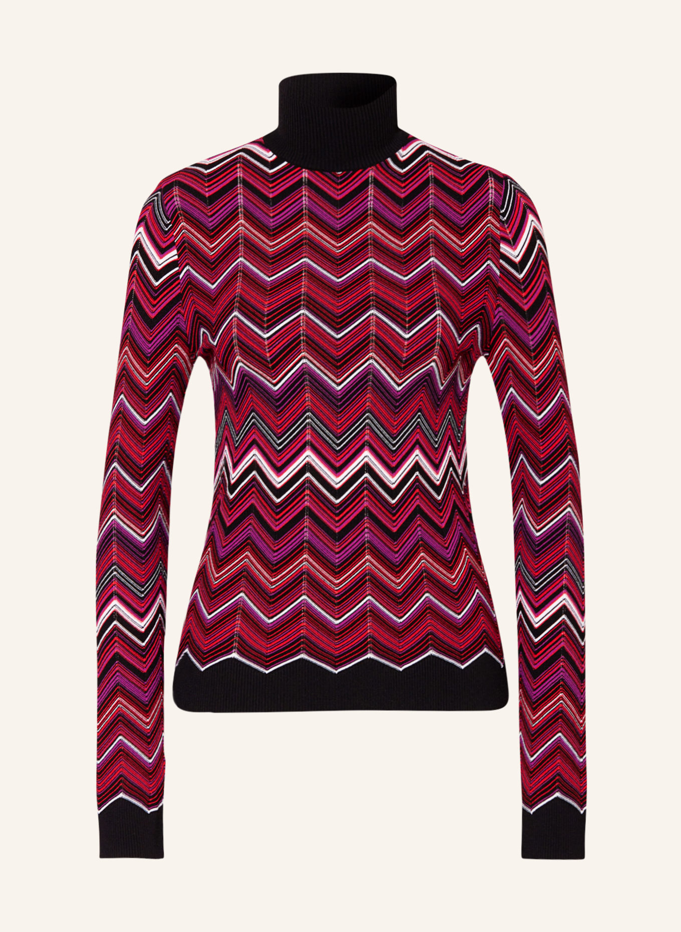 MISSONI Sweater, Color: BLACK/ RED/ FUCHSIA (Image 1)